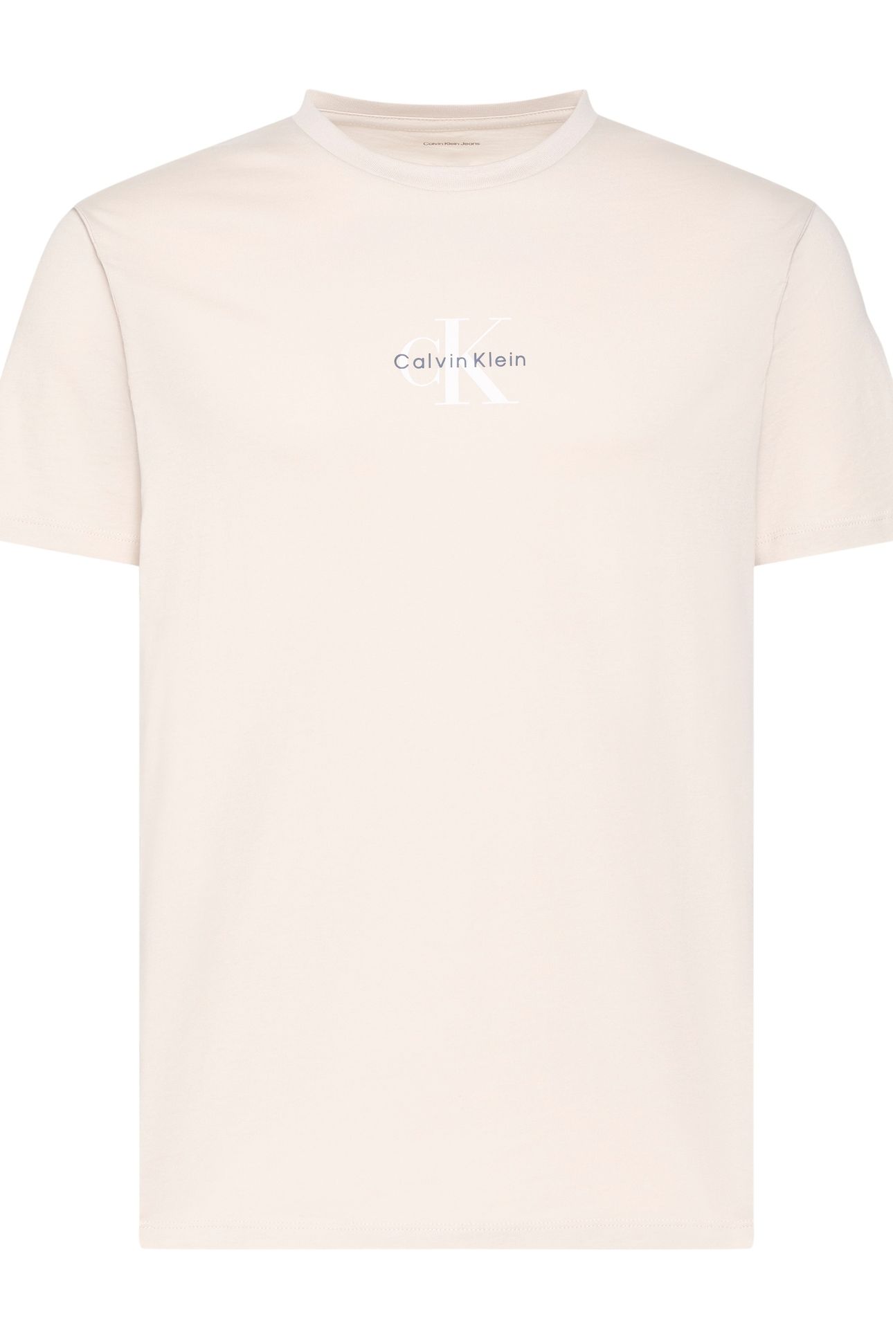 SS 30S MICRO MONOGRAM TEE OATMEAL 4