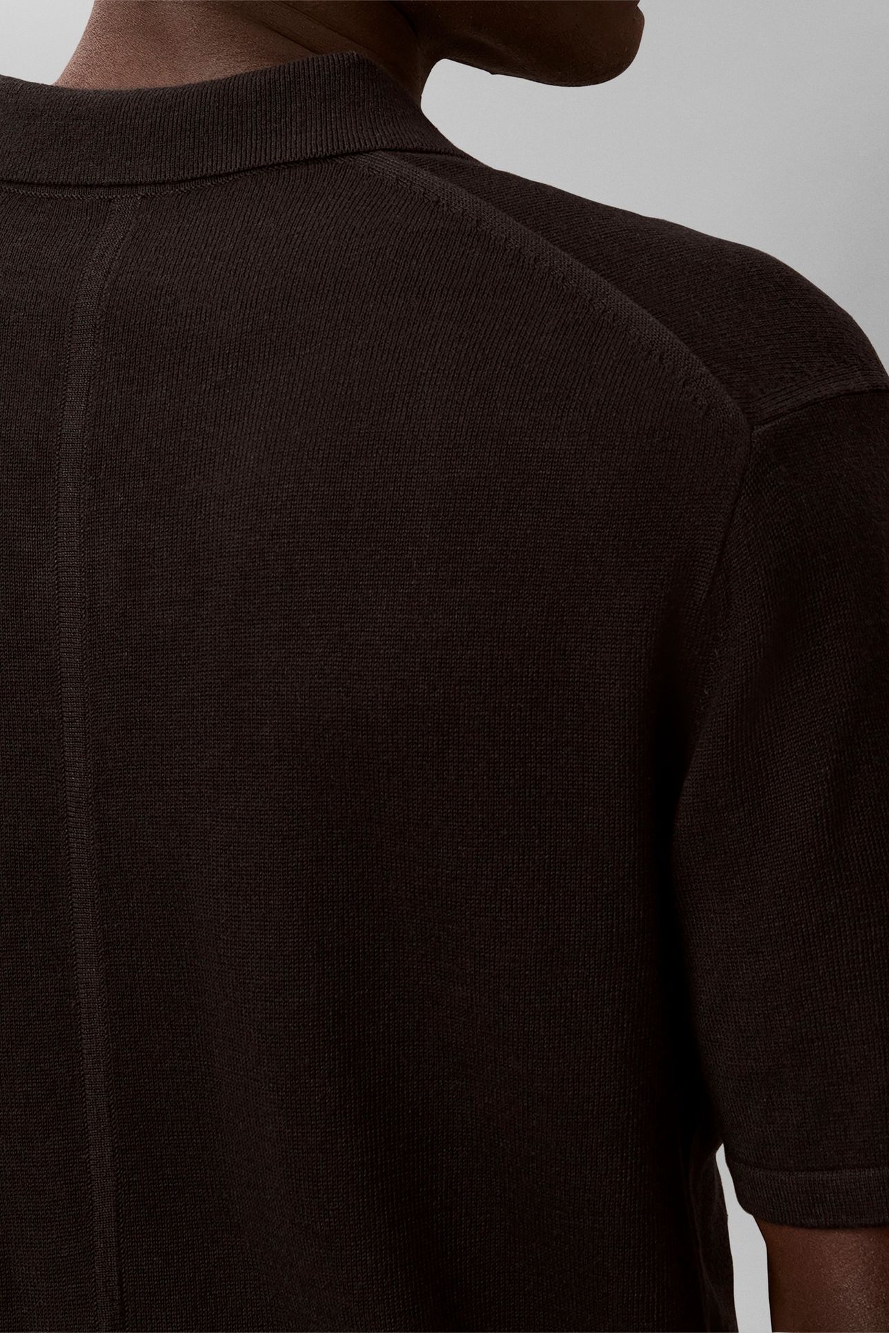 SS LINEN BLEND JOHNNY SWEATER BLACK 5