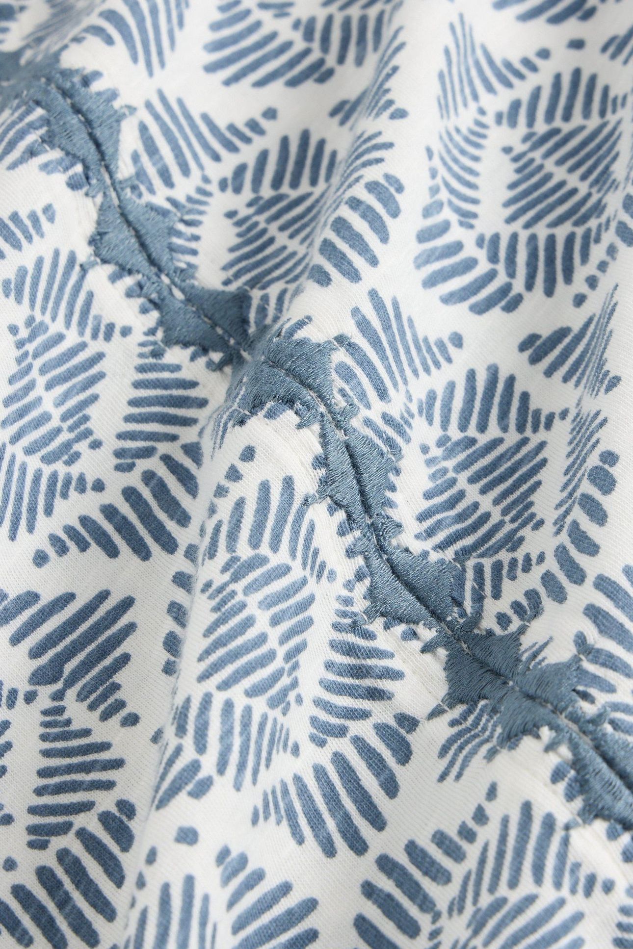 NELLY EMBROIDERED LS TEE BLUE PRINT 5