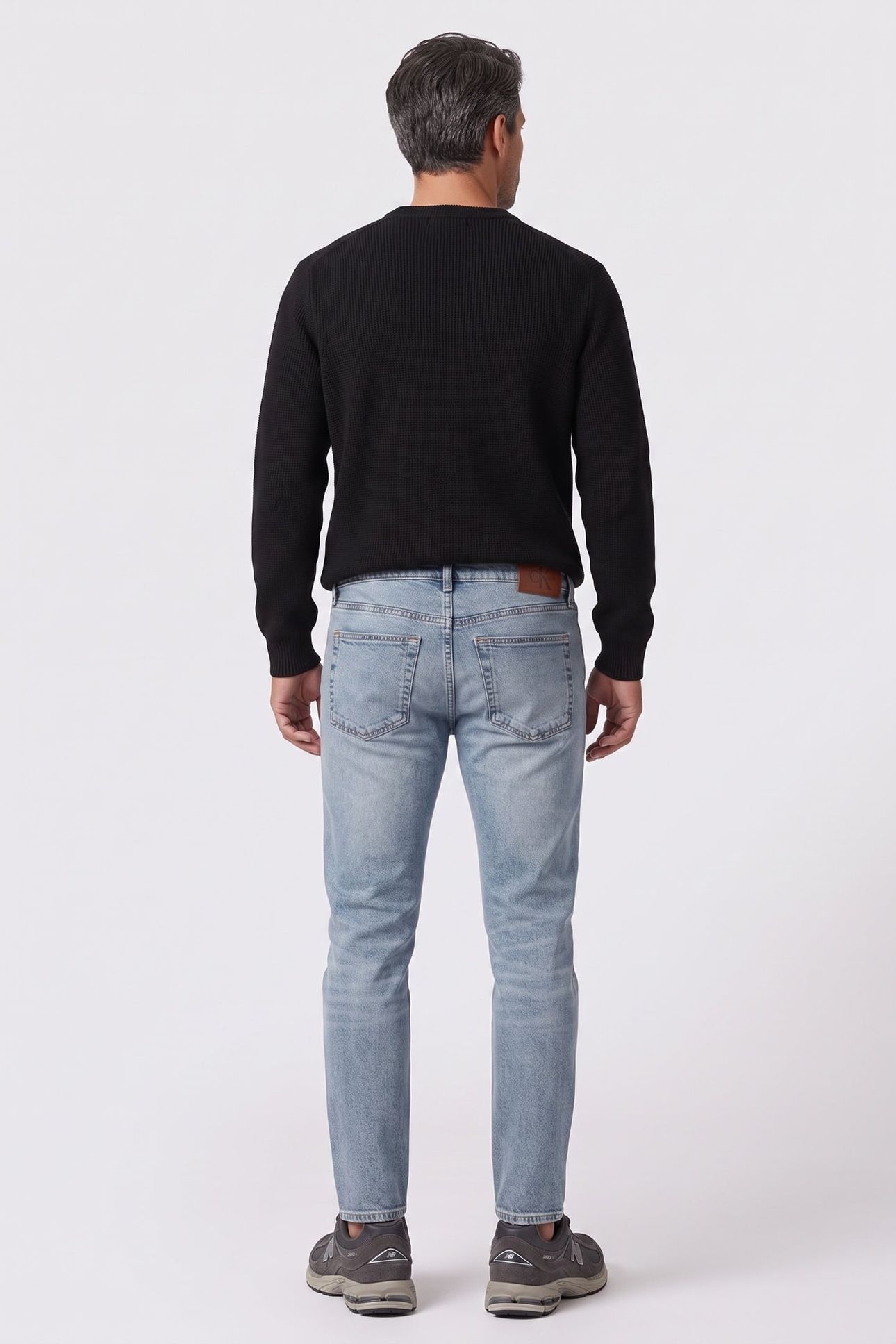 SLIM TAPERED JEANS TATTERED MIRAGE 2