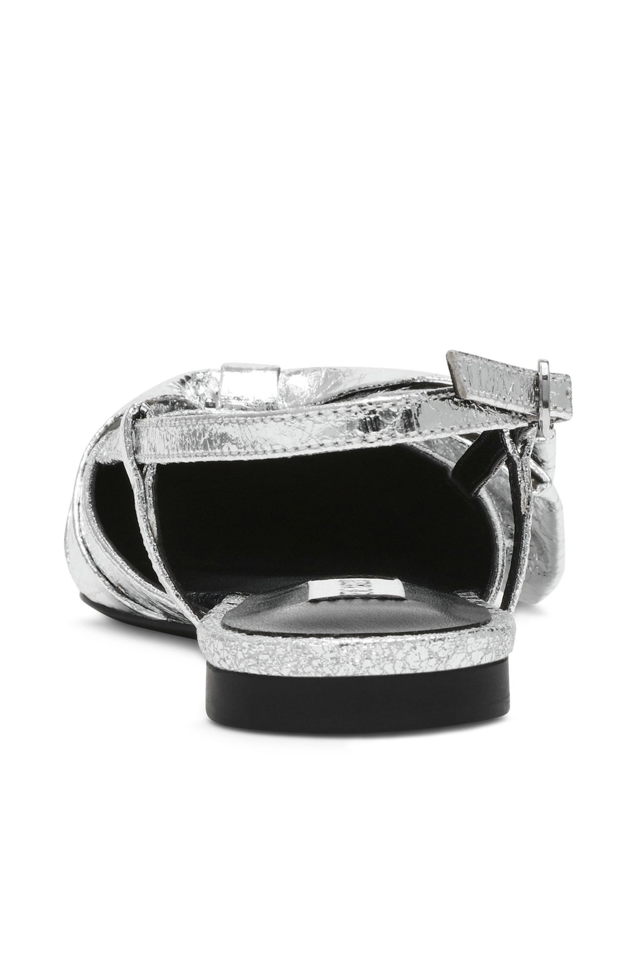 DAZZLED FLAT SHOES SILVER 5