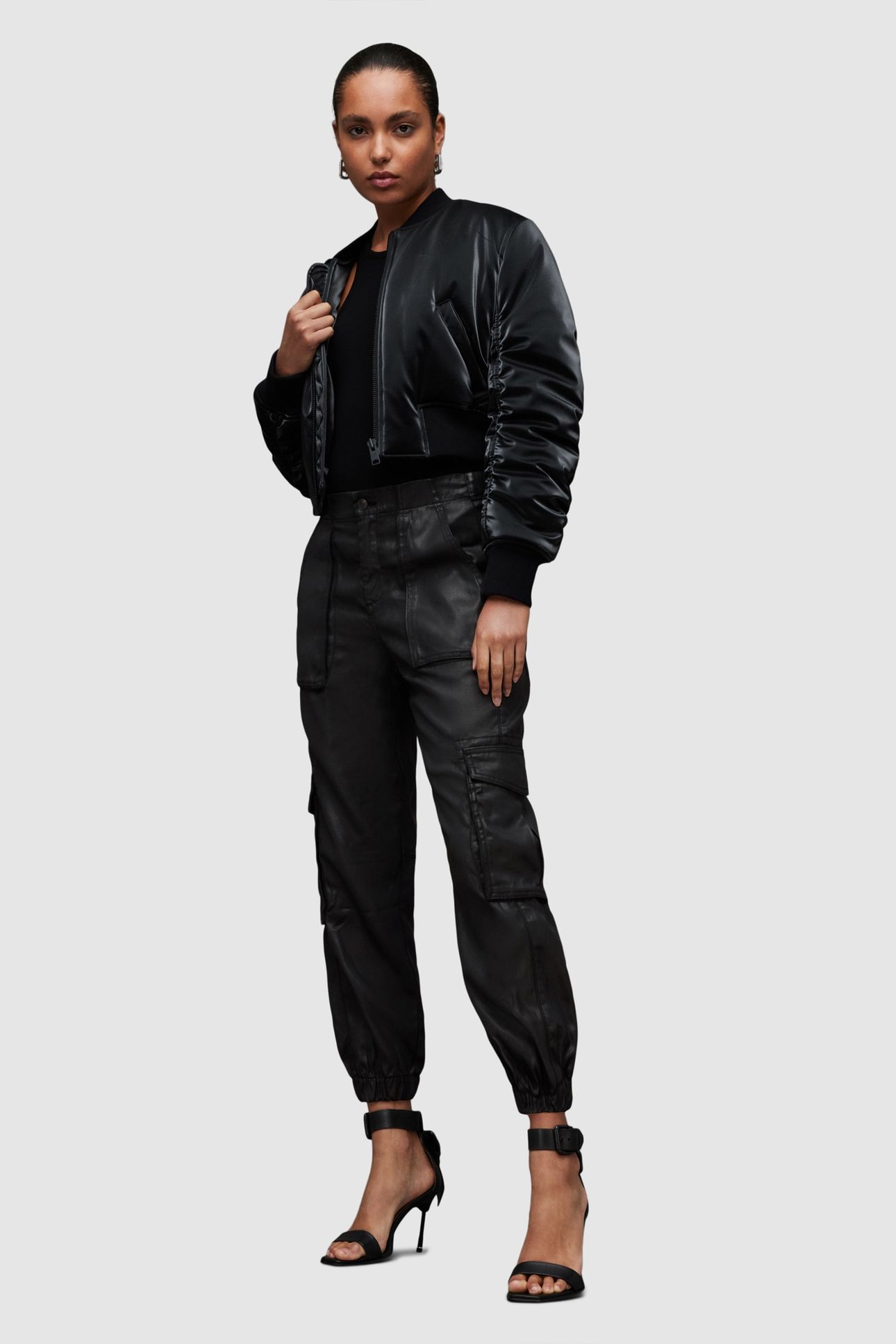 FRIEDA COATED TROUSE BLACK 2