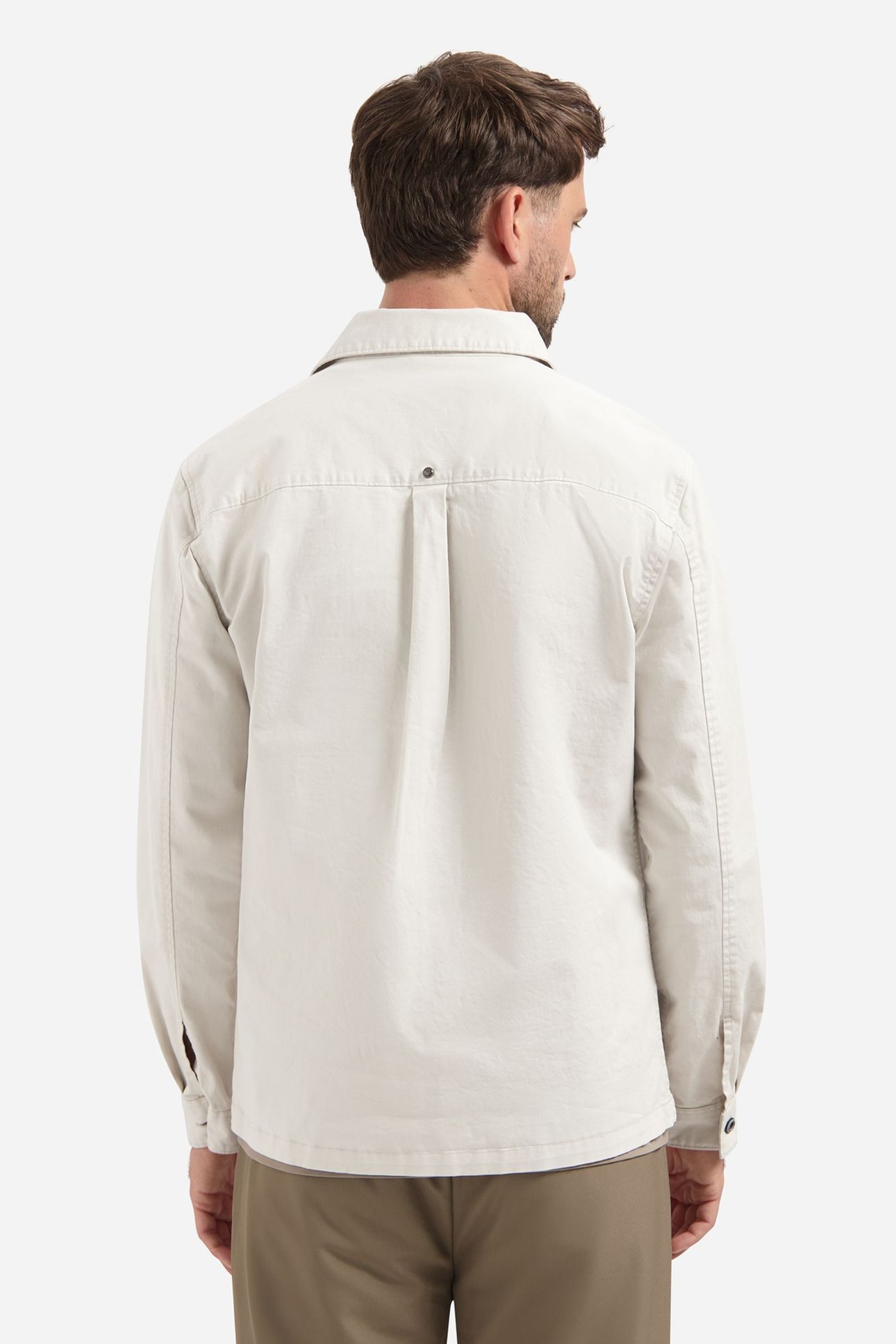 OVERSHIRT BUTTONS STRETCH CHALK 2