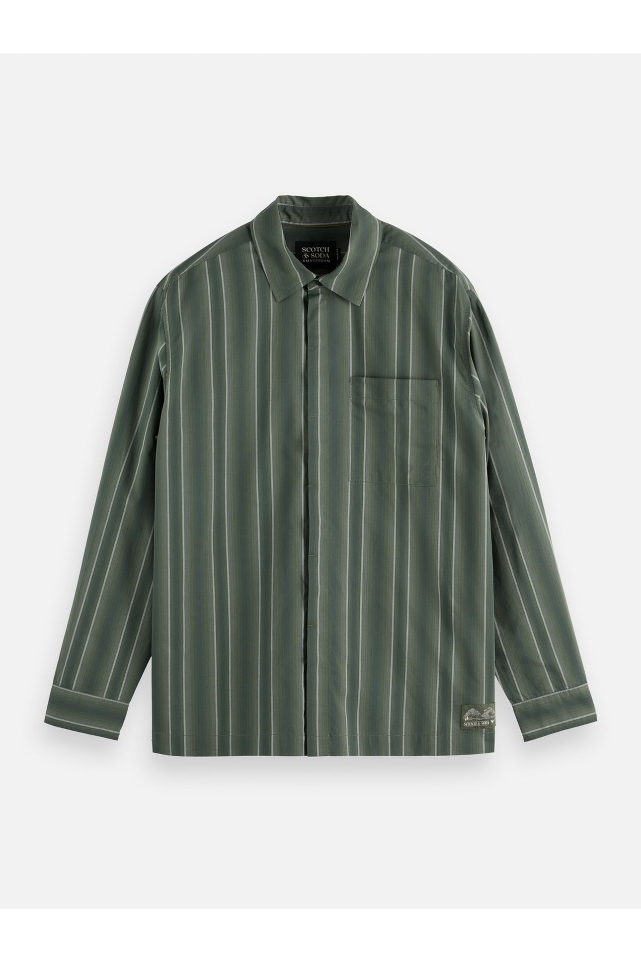 SHADOW-STRIPE RELAXED-FIT SHIRT THYME SHADOW STRIPE 4
