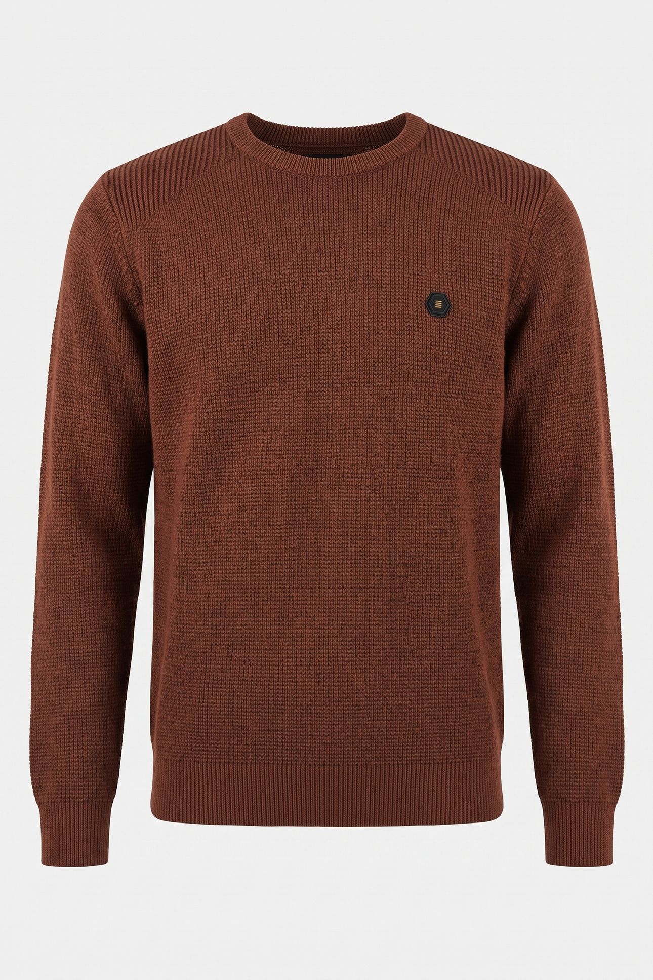 PULLOVER CREWNECK PLATED STRUCTURE KNIT TERRA 3