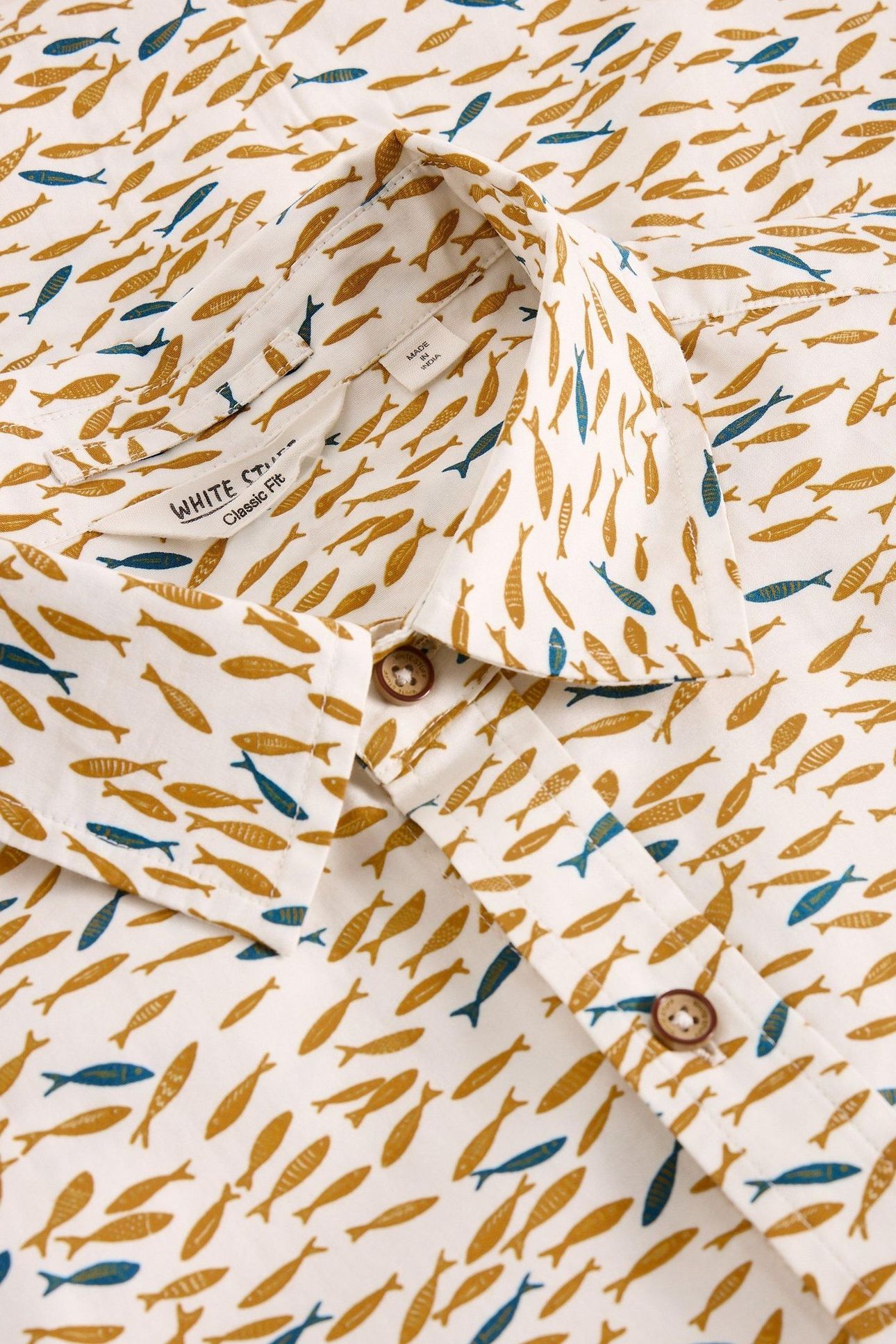 SHOAL FISH LS PRINTED SHIRT WHITE PRINT 3