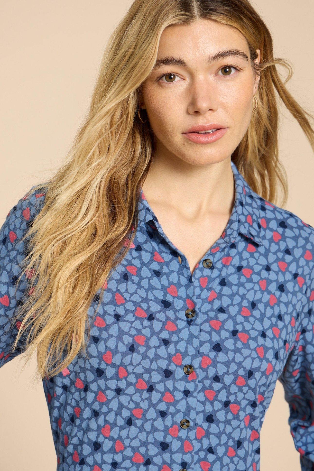ADA JERSEY SHIRT DRESS BLUE MULTI 8