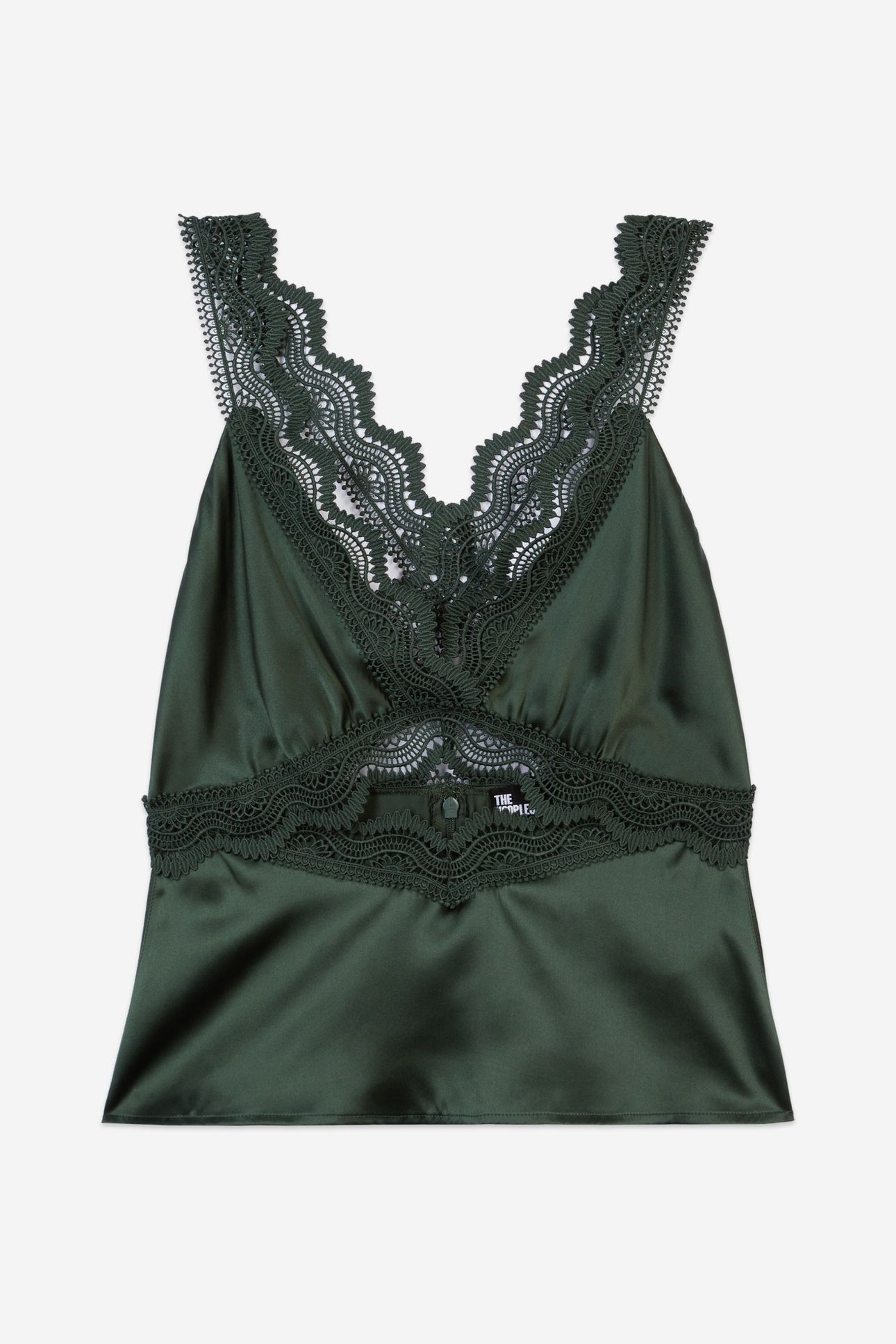 SILK TOP WITH GUIPURE WOOD KAKI 5