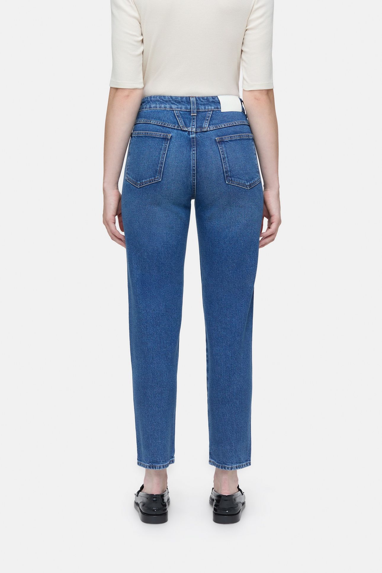 PEDAL PUSHER JEANS MID BLUE 2