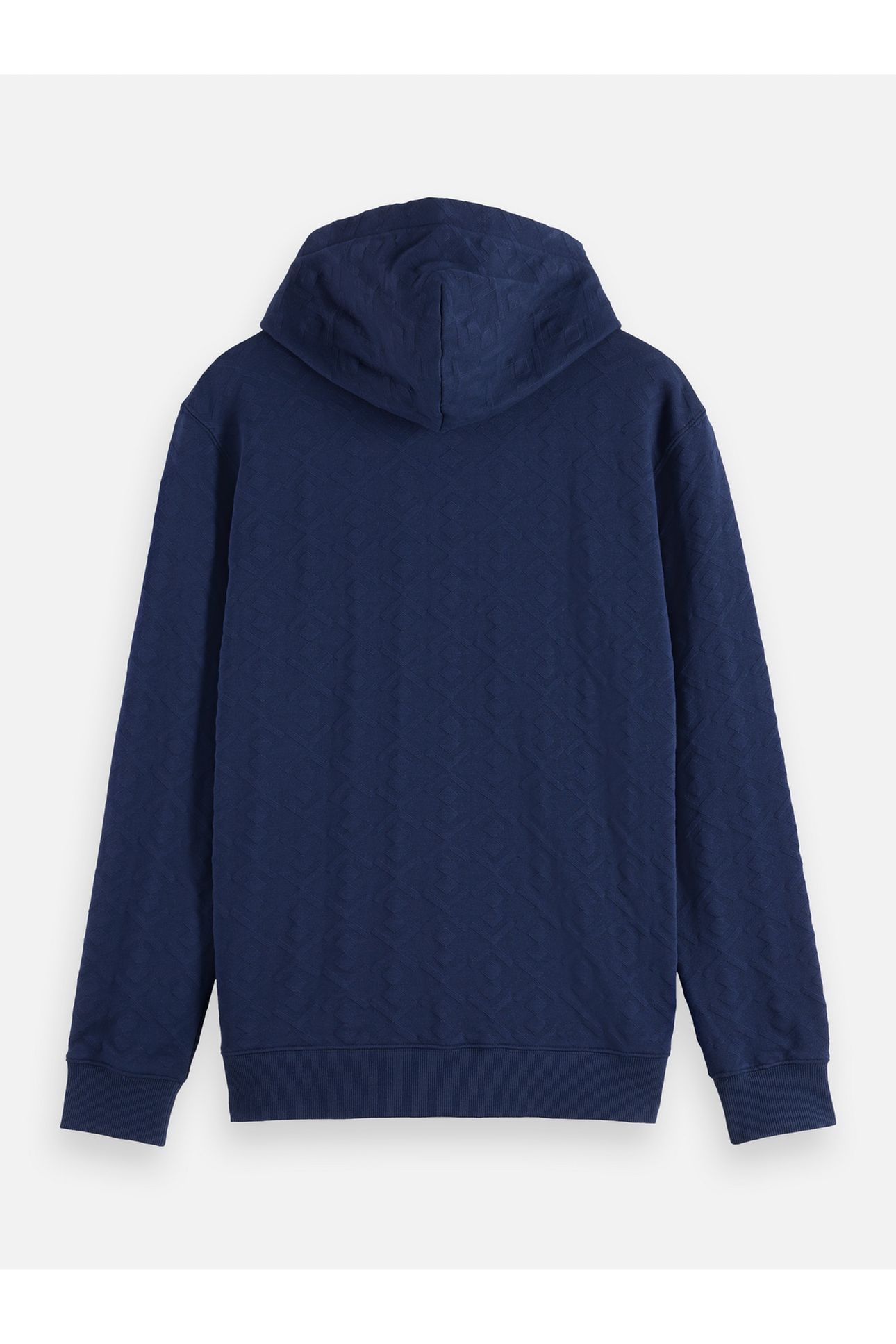 JACQUARD TERRY HOODIE PEACOAT 3