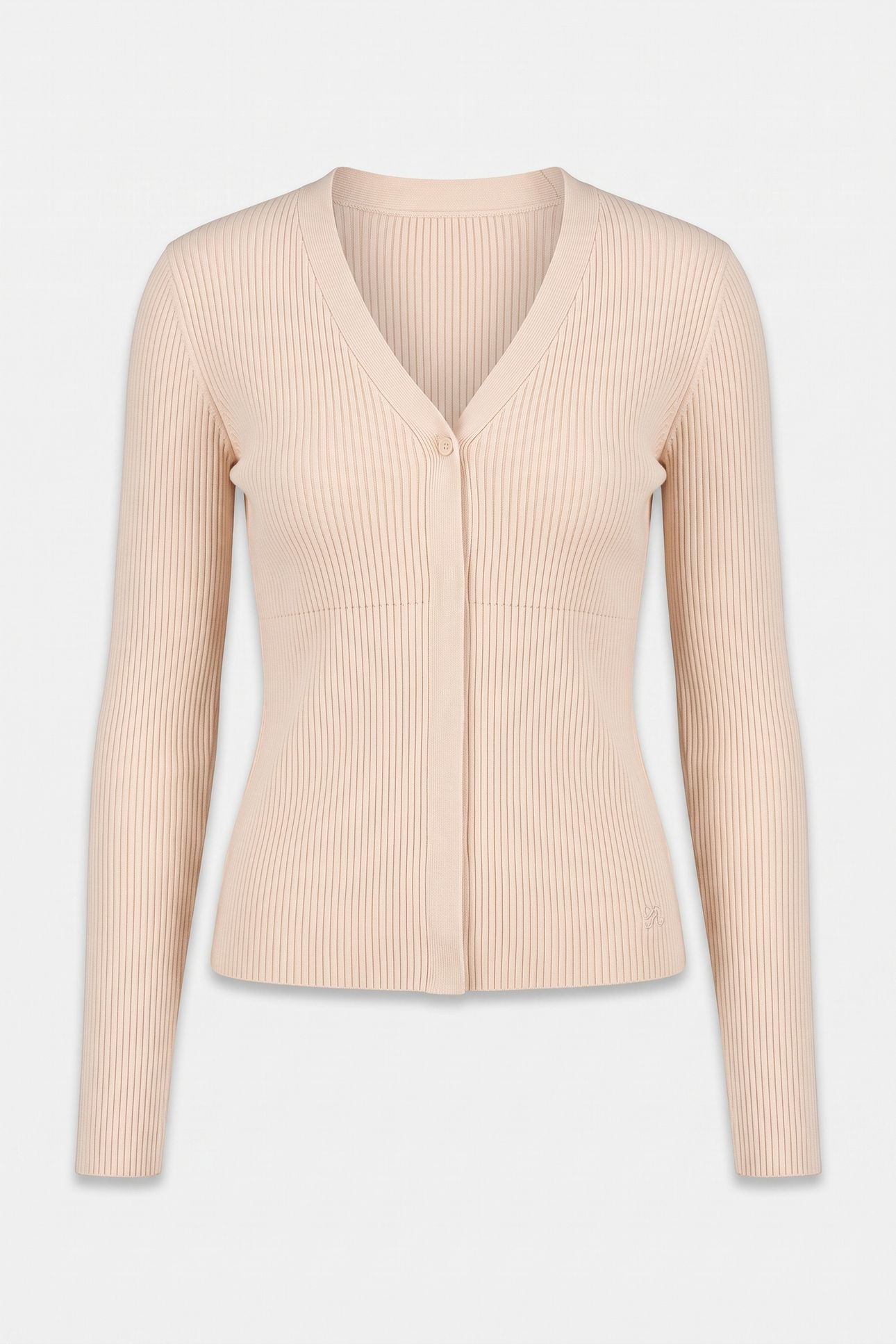 LONG SLEEVE CARDIGAN WITH TANK RIB SET MOTHER OF PEARL 3