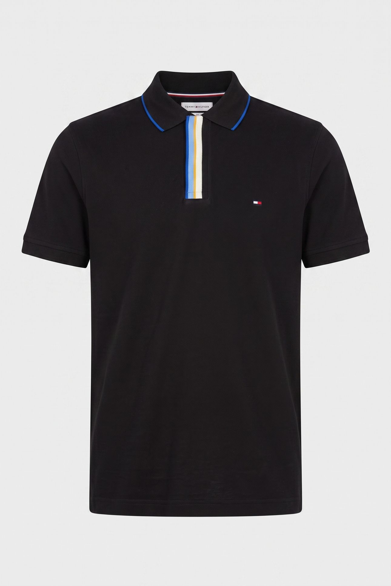PIQUE PLACKET T-SHIRT BLACK 3