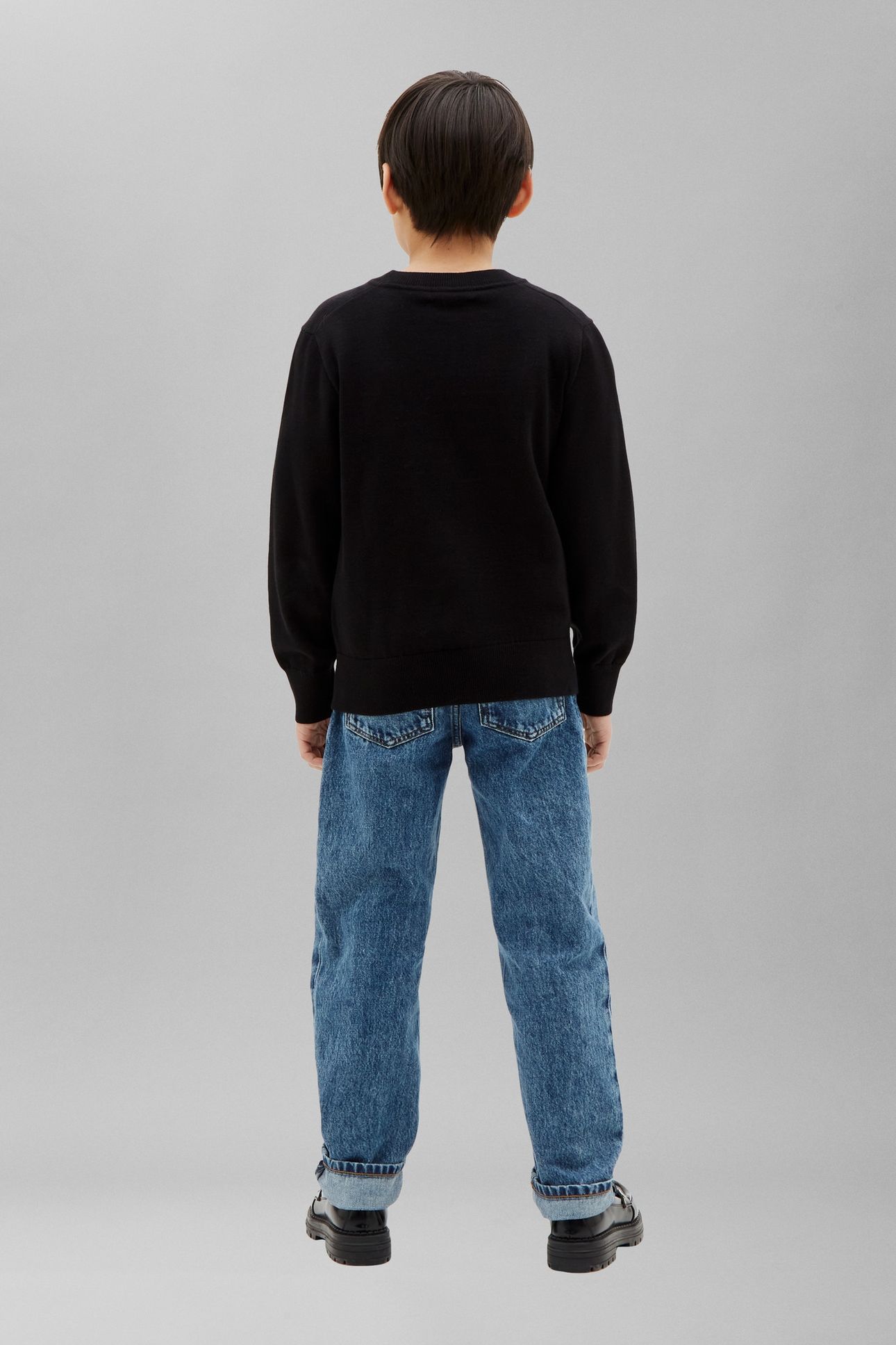 BOYS MONOGRAM REGULAR SWEATER BLACK 3