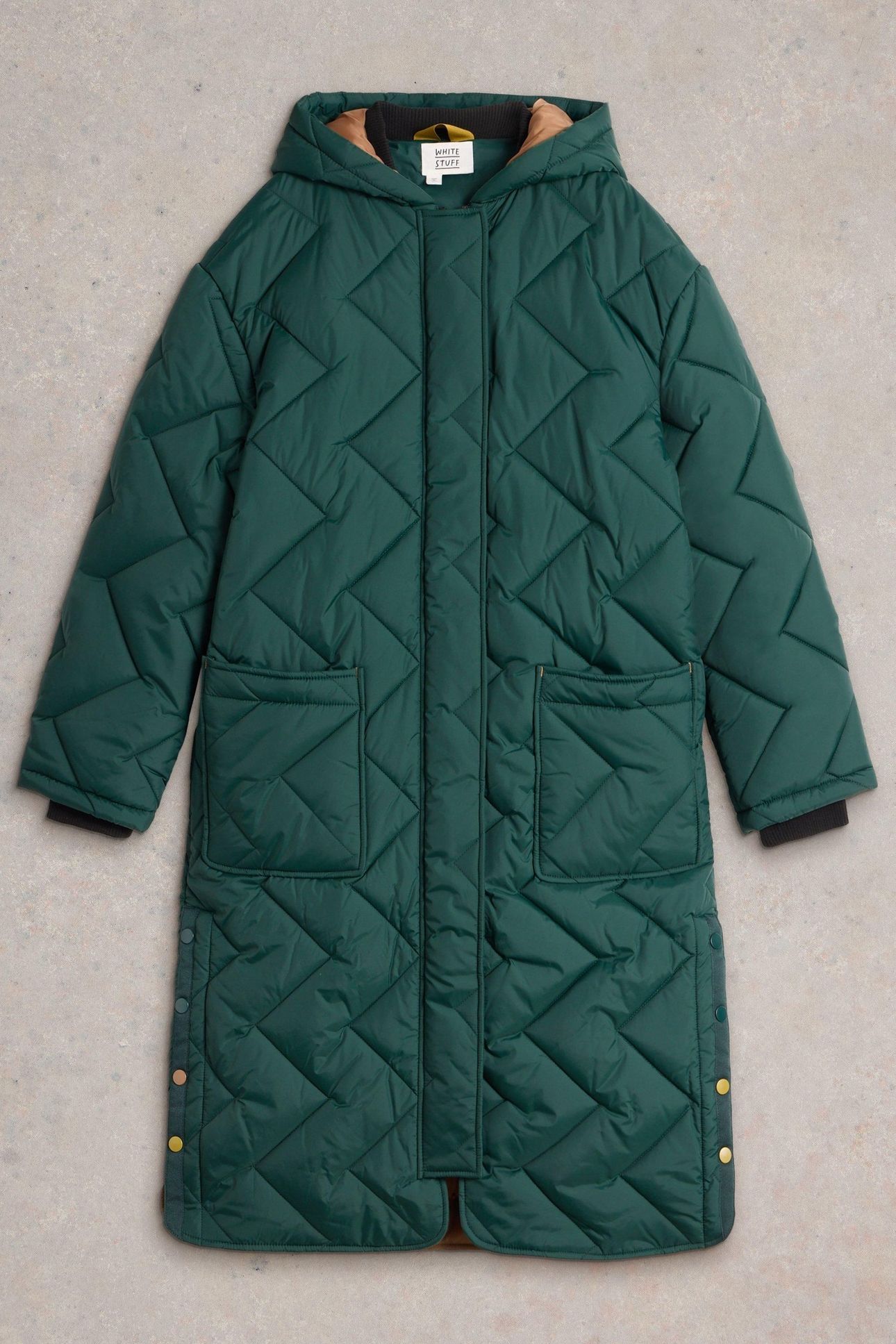 SLOANE QUILTED COAT DARK GREEN 4