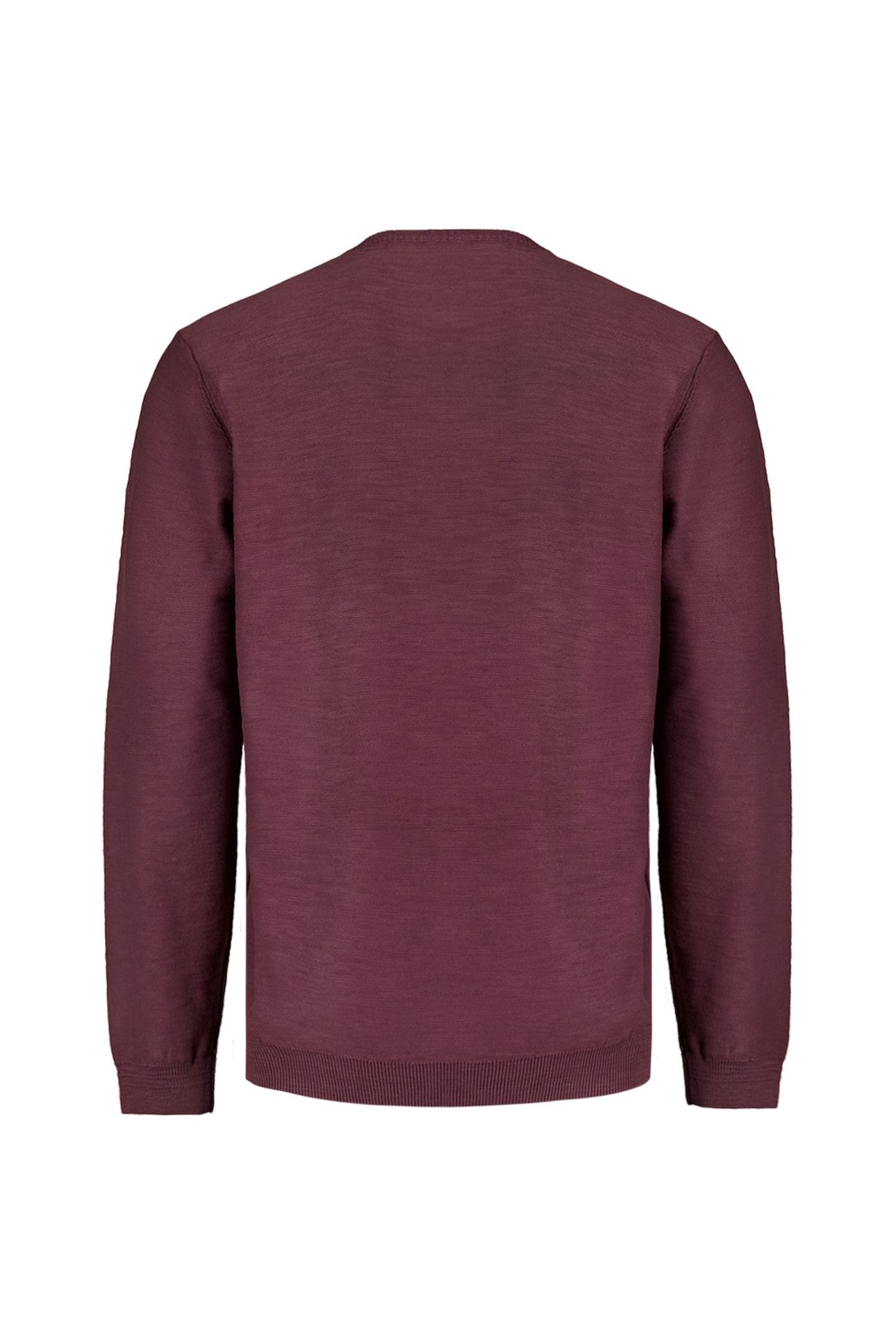 PULLOVER CREWNECK GARMENT DYED + STONE WASHED DARK WINE 2
