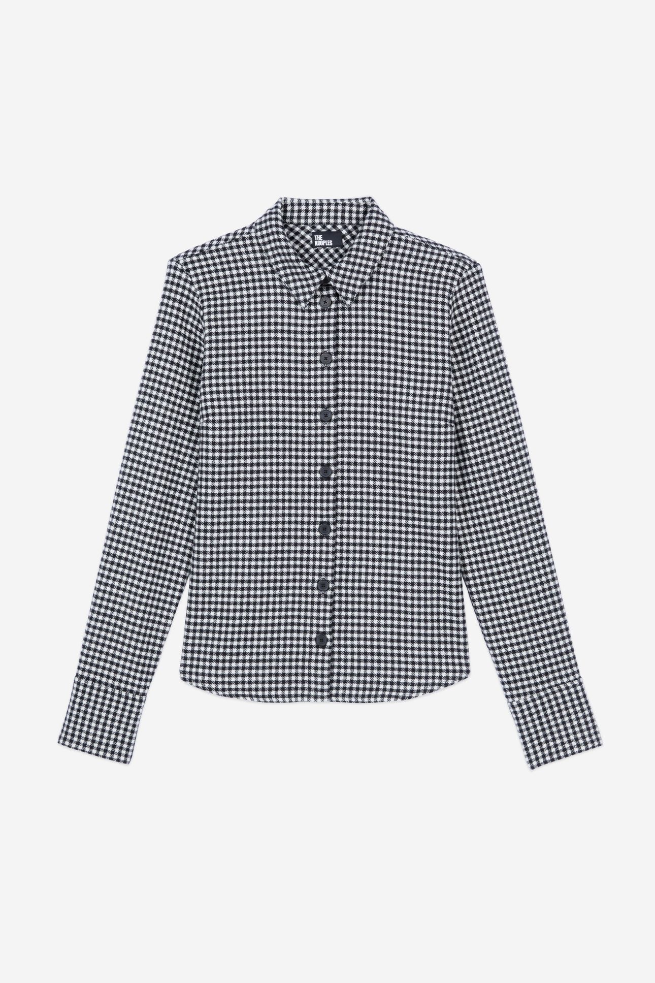 LONG-SLEEVED SHIRT W CLASSIC COLLAR BLACK WHITE 3