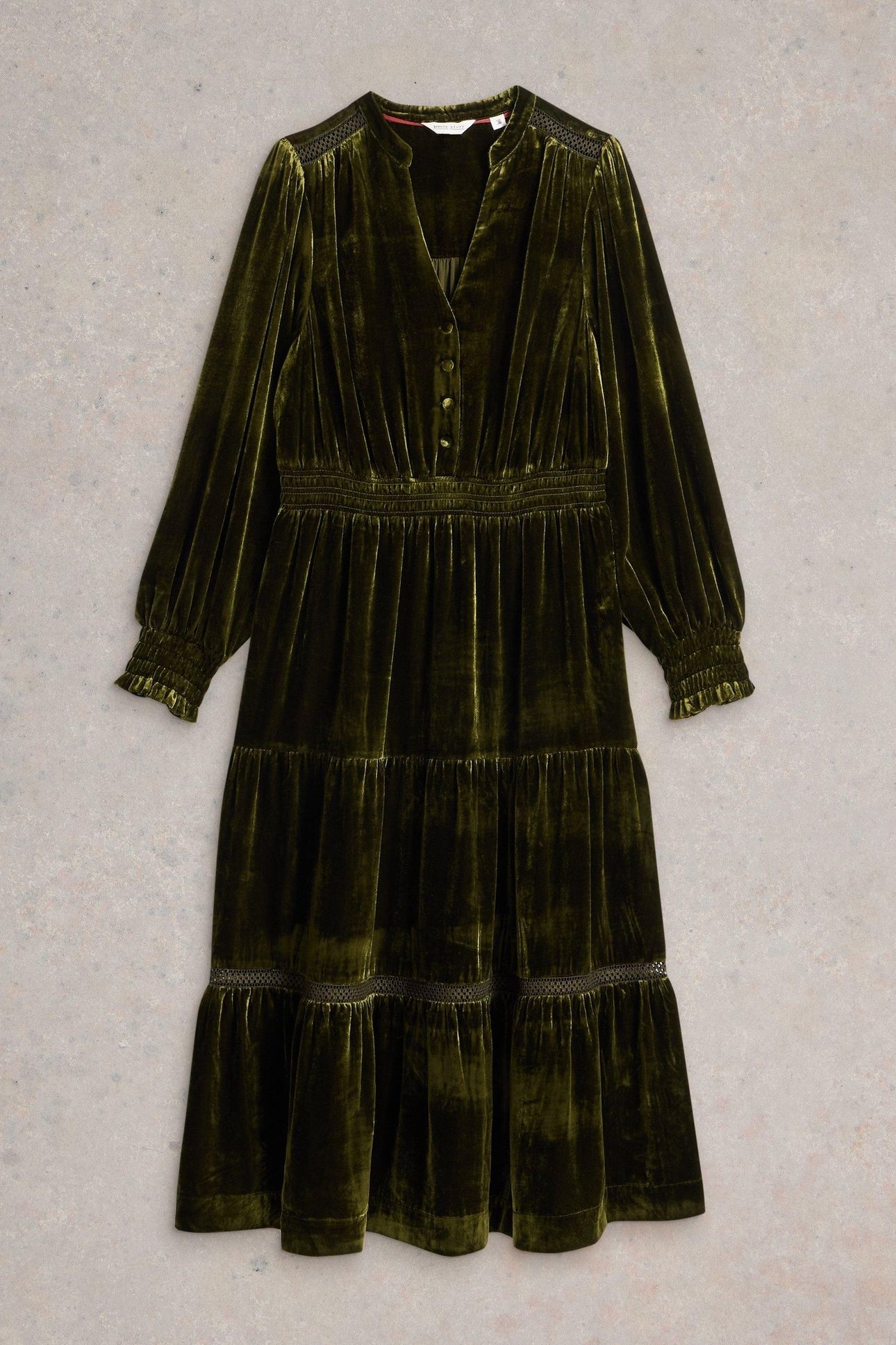 HARLEY VELVET DRESS KHAKI GREEN 3