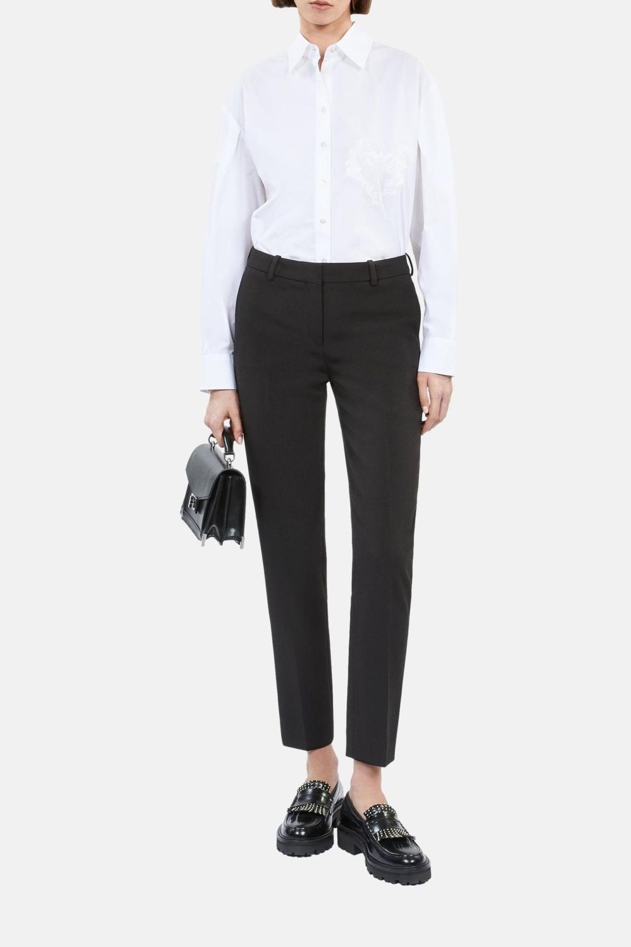 LONG-SLEEVED SHIRT WITH EMBROIDERY DETAIL WHITE 2