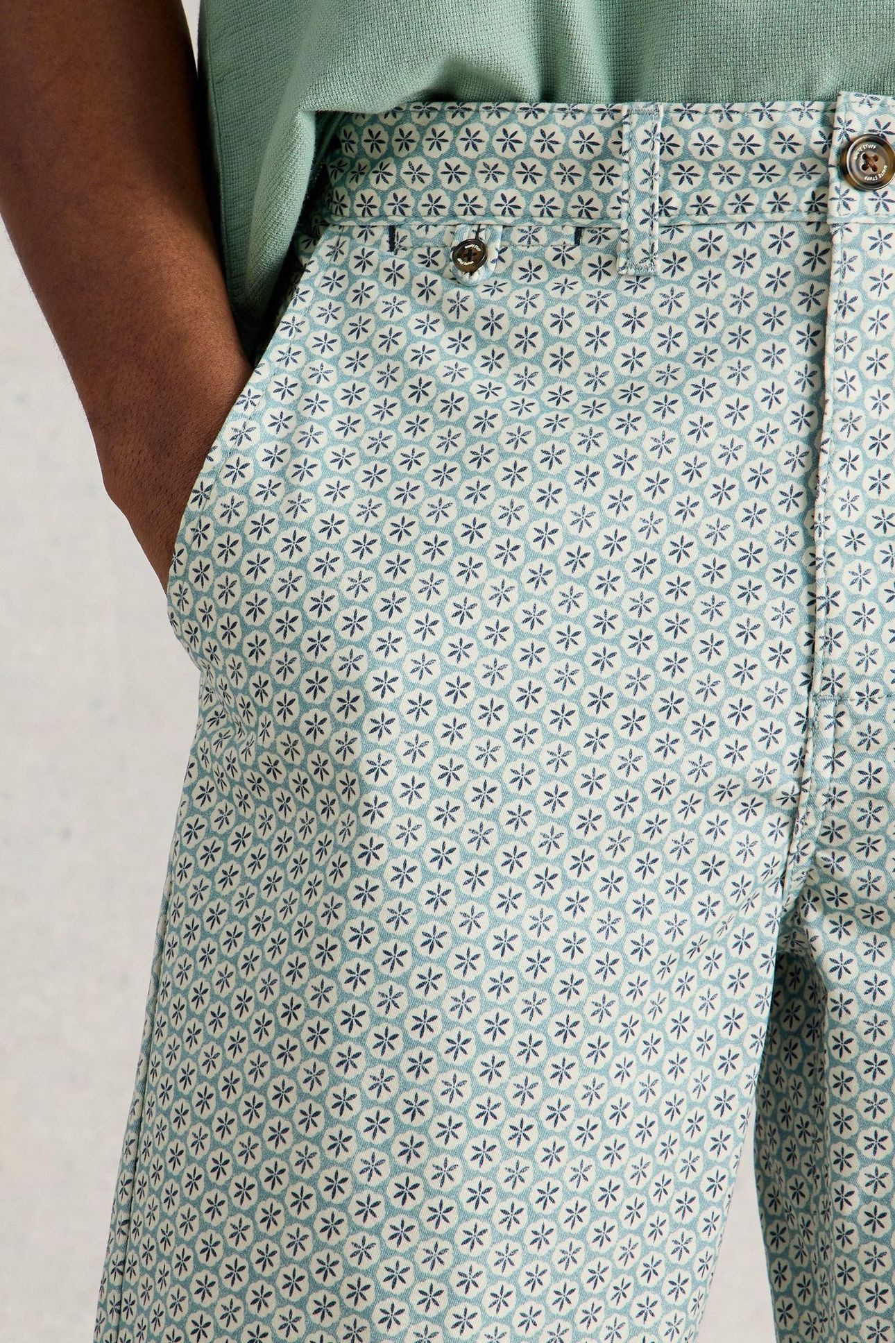 GEO PRINTED CHINO SHORT BLUE PRINT 7