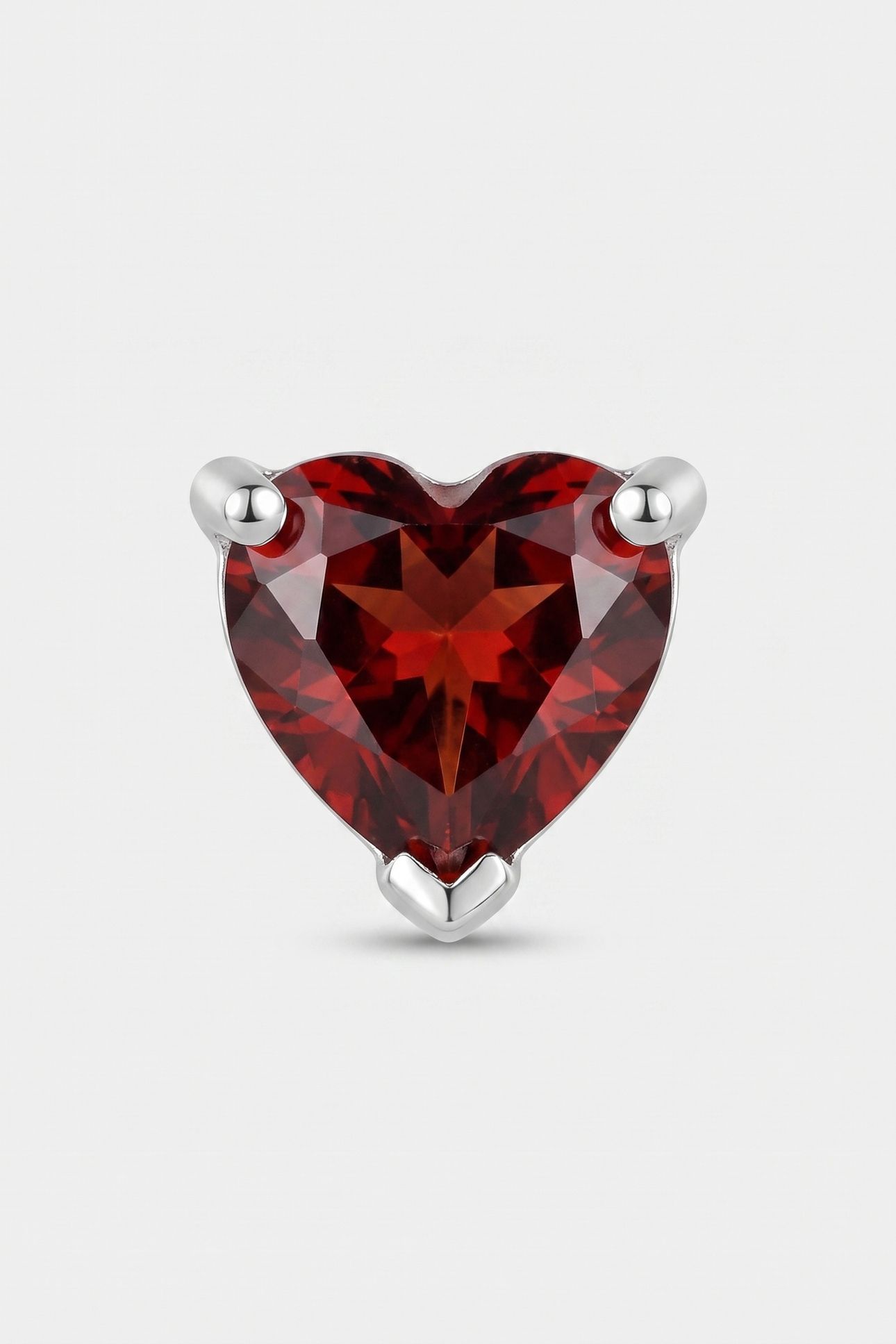 RED HEART OHRRINGE SILVER 3