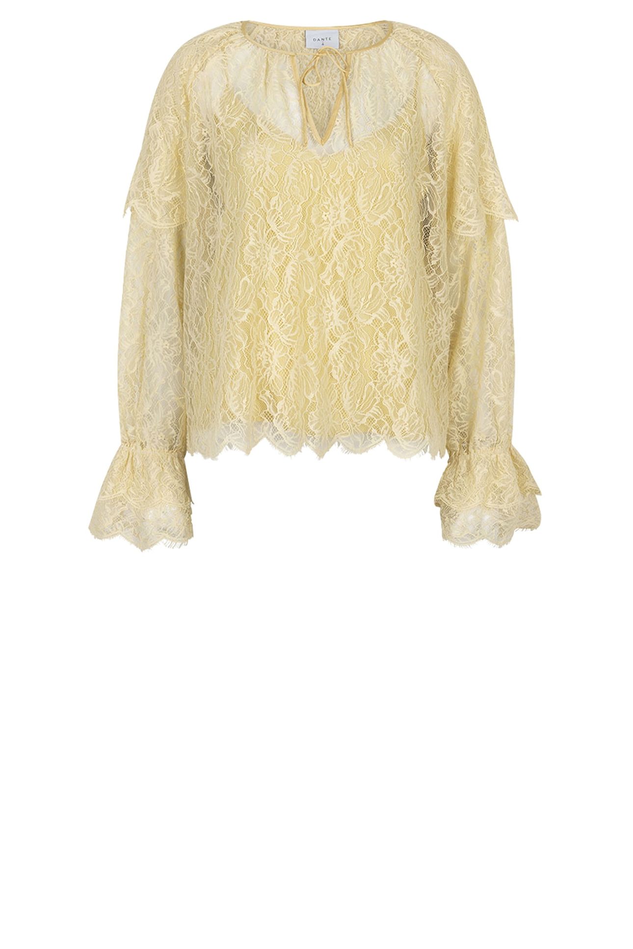 ZILAN BOHO DETAILED LACE TOP LIMONCELLO 5