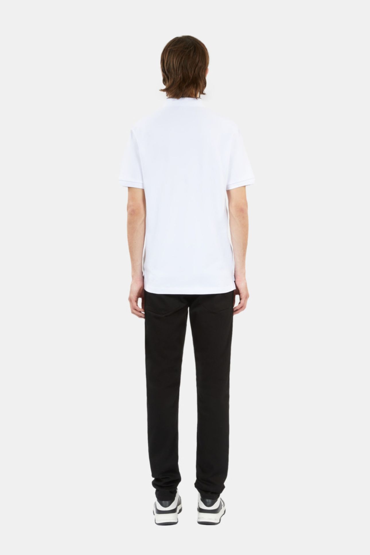 SHORT-SLEEVED POLO SHIRT WITH EMBROIDERED CREST WHITE 4