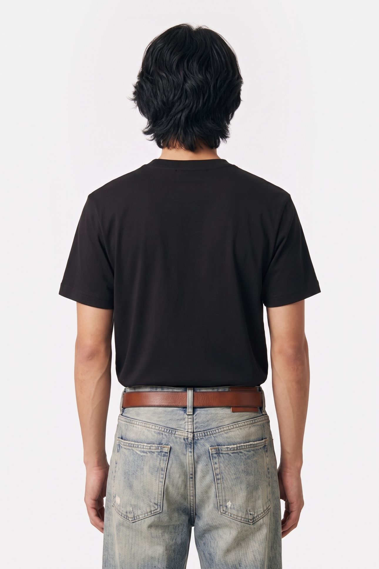 SS 30S JERSEY EASY MONOGRAM TEE BLACK 2