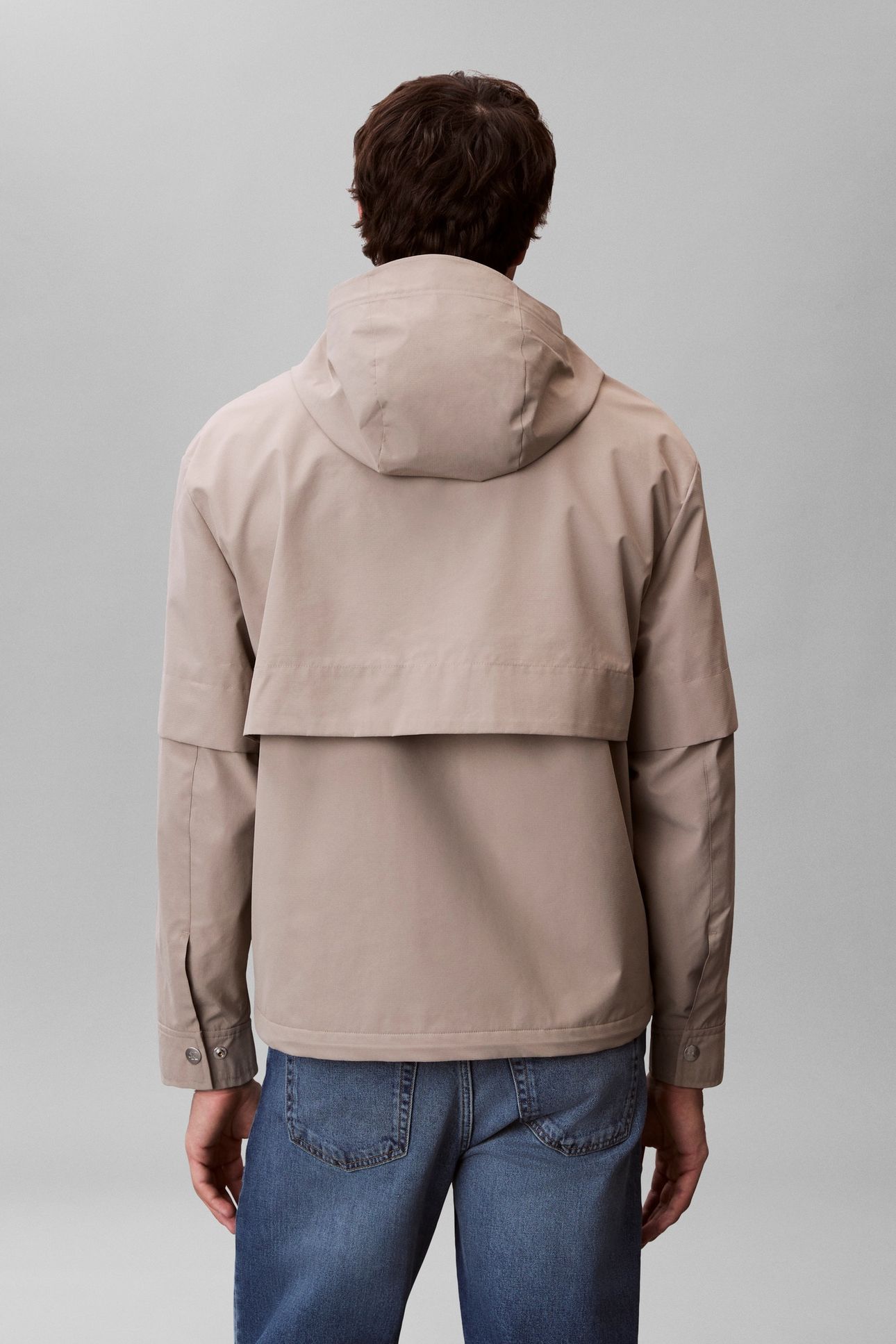 LONG SLEEVE RIPSTOP HOODED FLEECE VINTAGE KHAKI 2