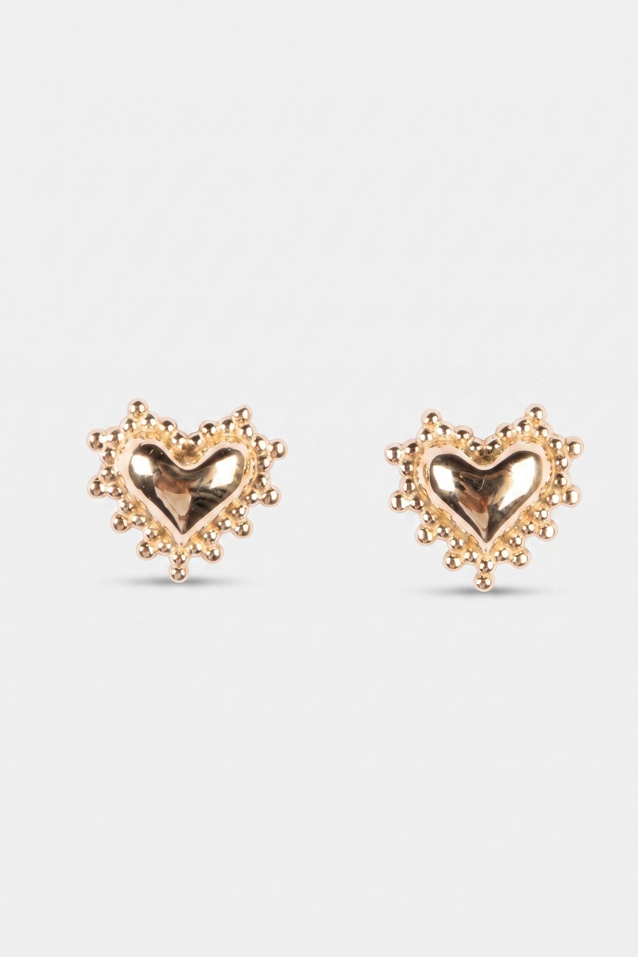 DELICATE HEART OHRRINGE GOLD 3