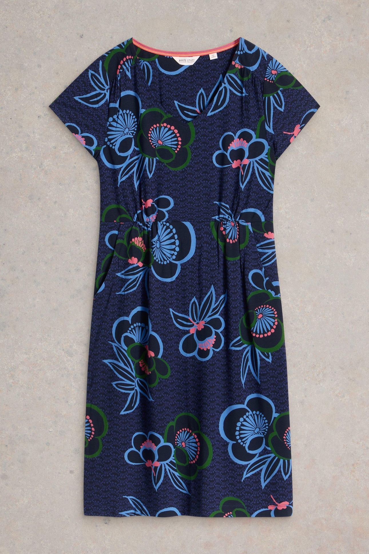TALLIE JERSEY DRESS BLUE PRINT 5