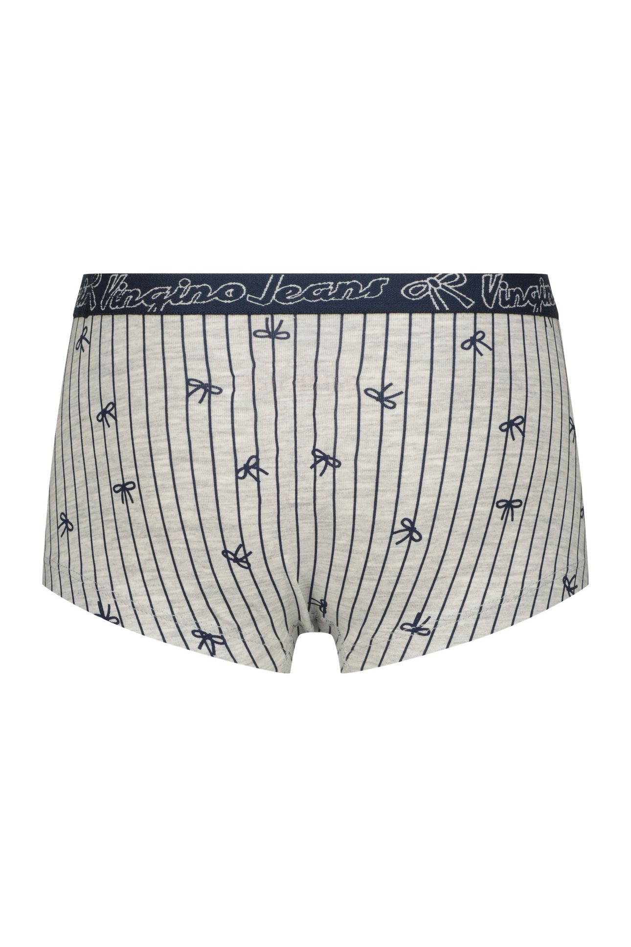 GIRLS BOW 3PACK HIPSTER GREY MELEE 3