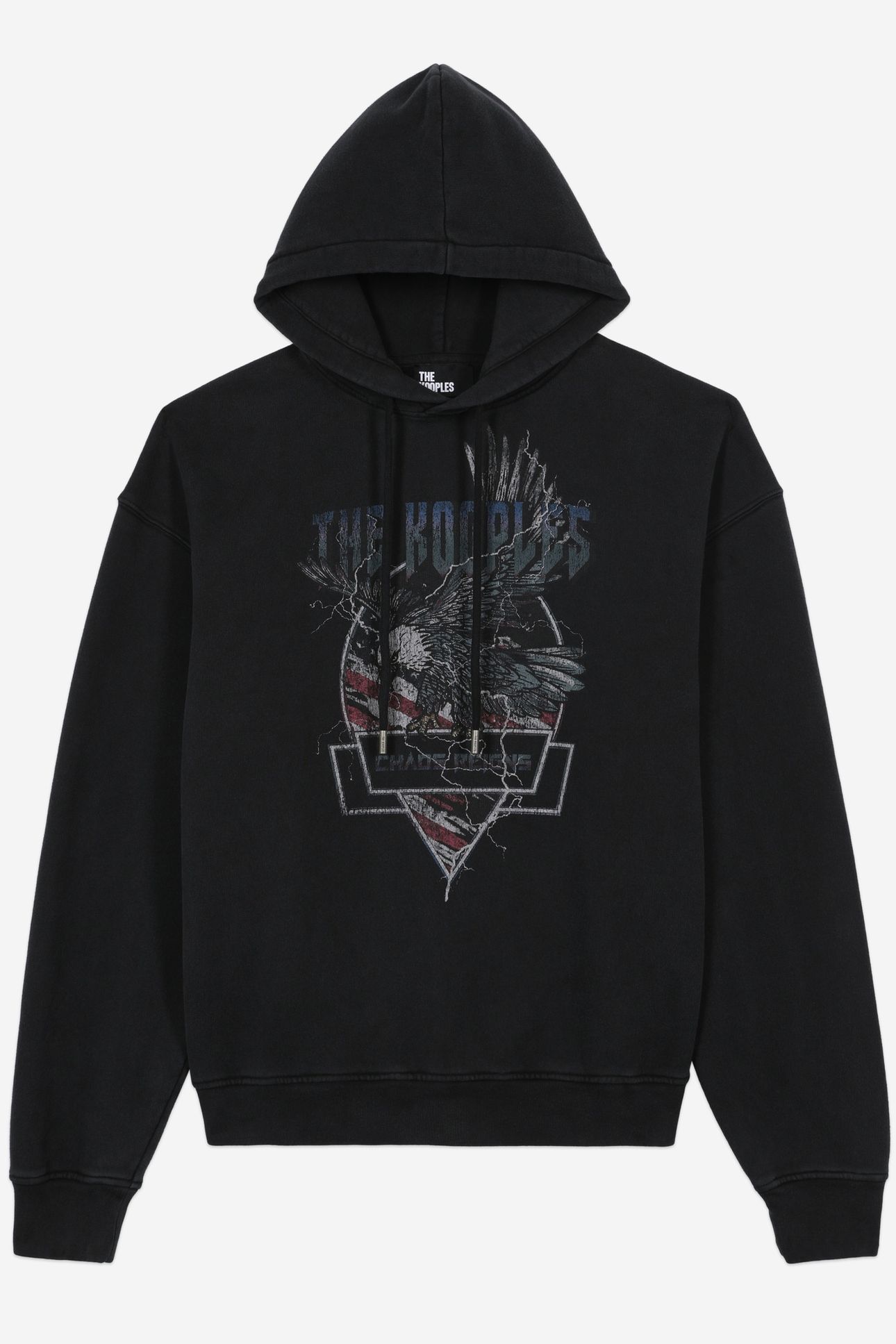 SWEATSHIRT WITH EAGLE PRINT BLACK WASHED 5