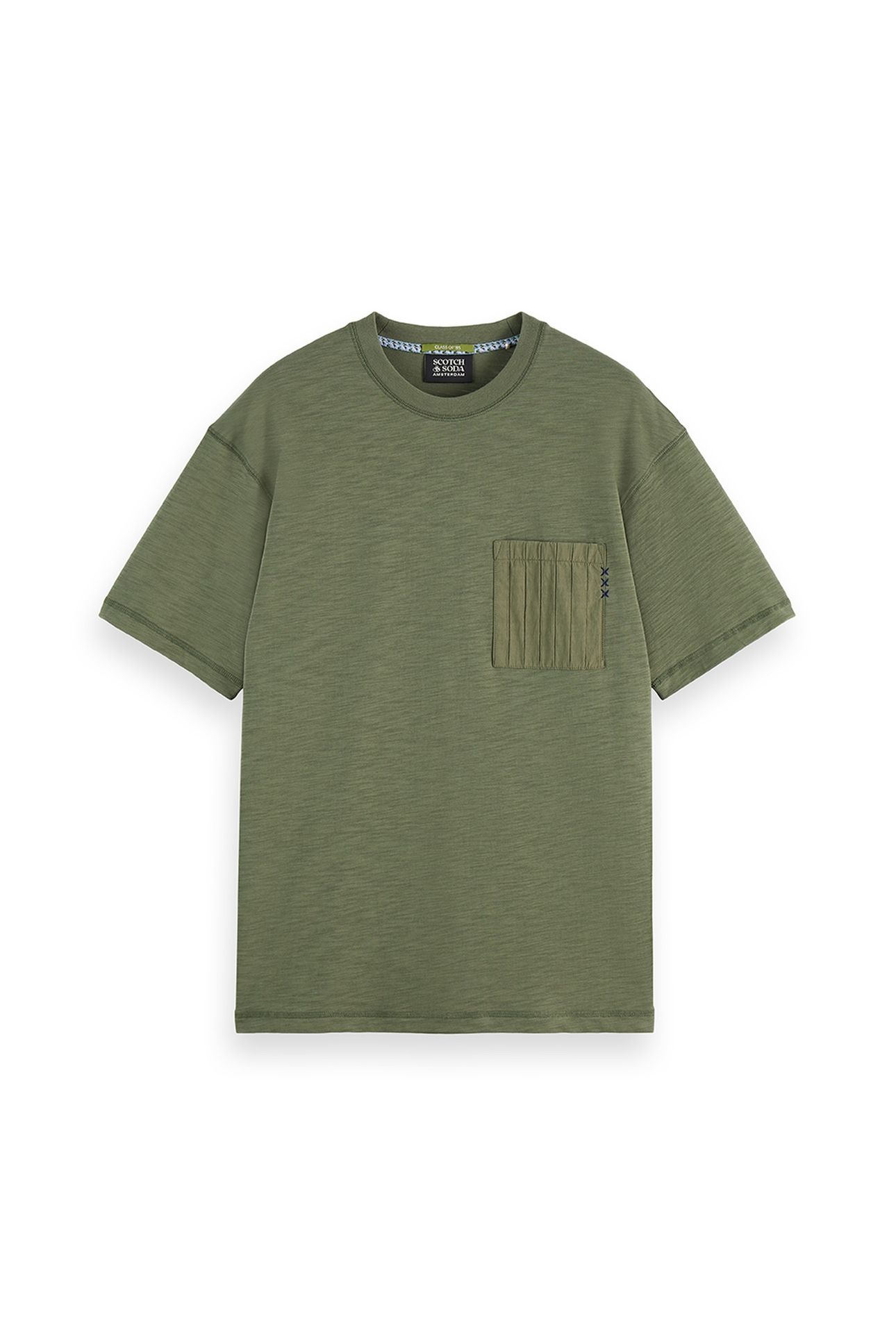 RELAXED FIT PATCHWORK POCKET T-SHIRT THYME 3