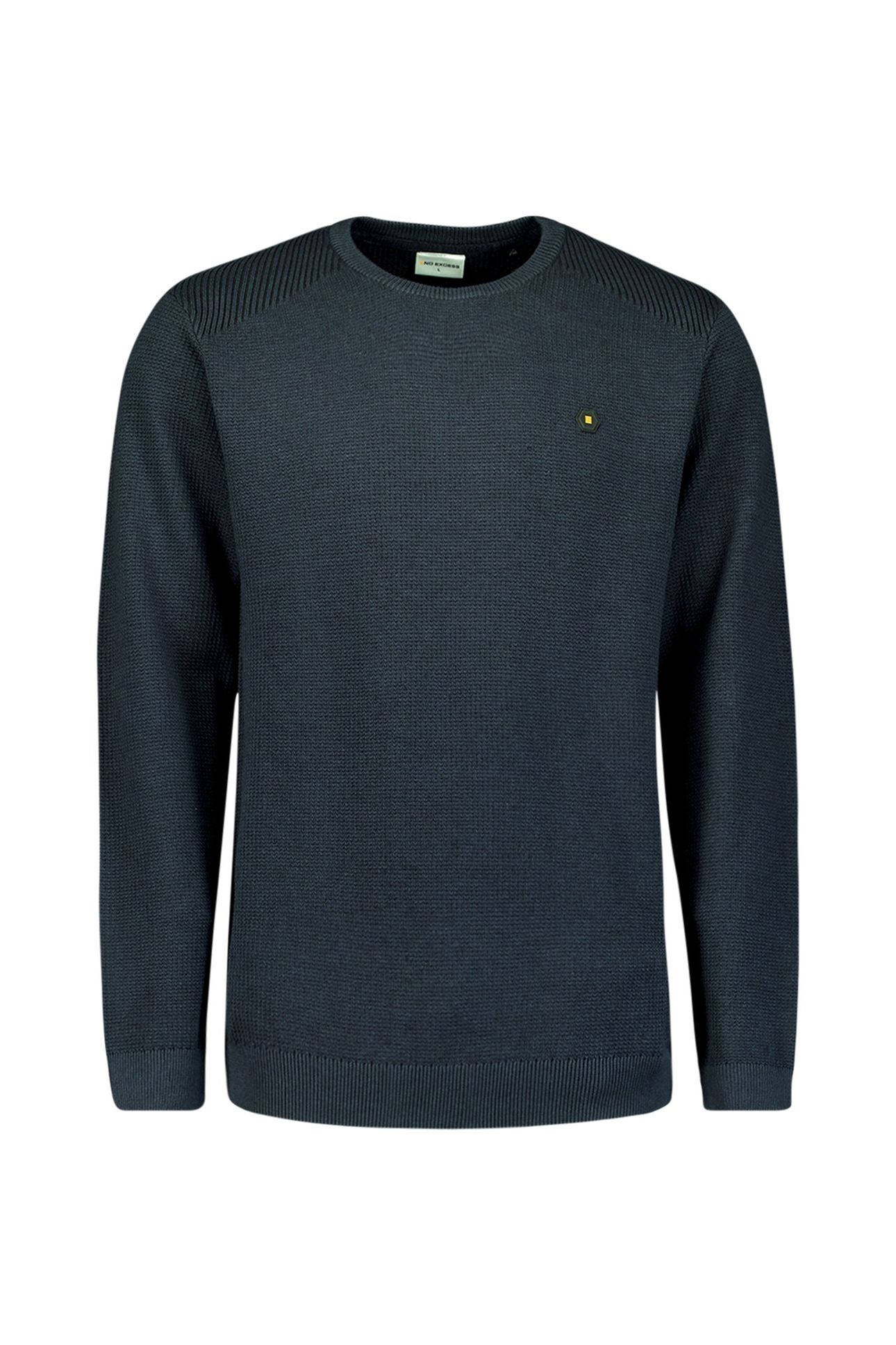 PULLOVER CREWNECK PLATED STRUCTURE KNIT NIGHT 5