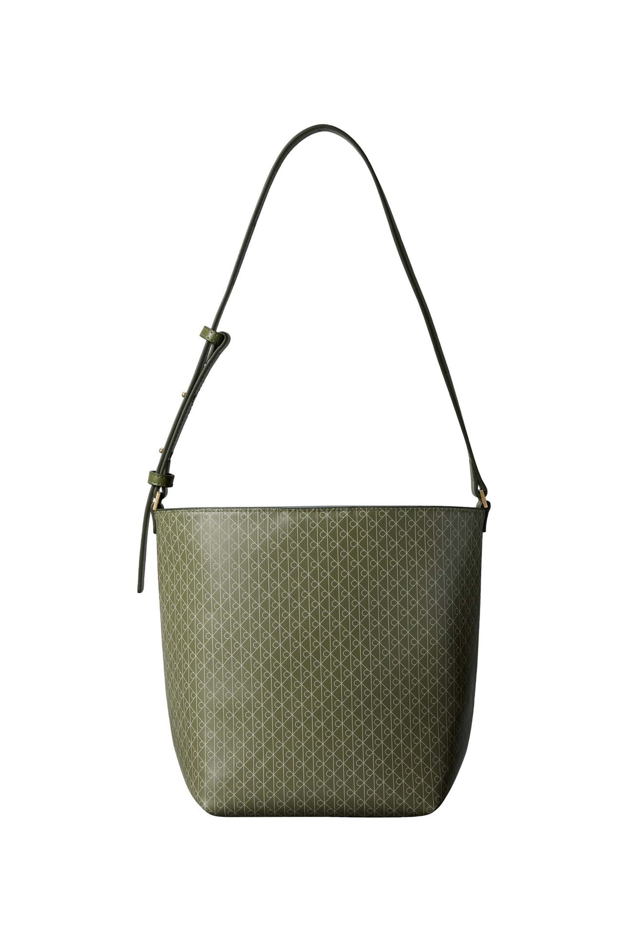 EMBLEM AOP MEDIUM BUCKET BAG OLIVINE AOP 1
