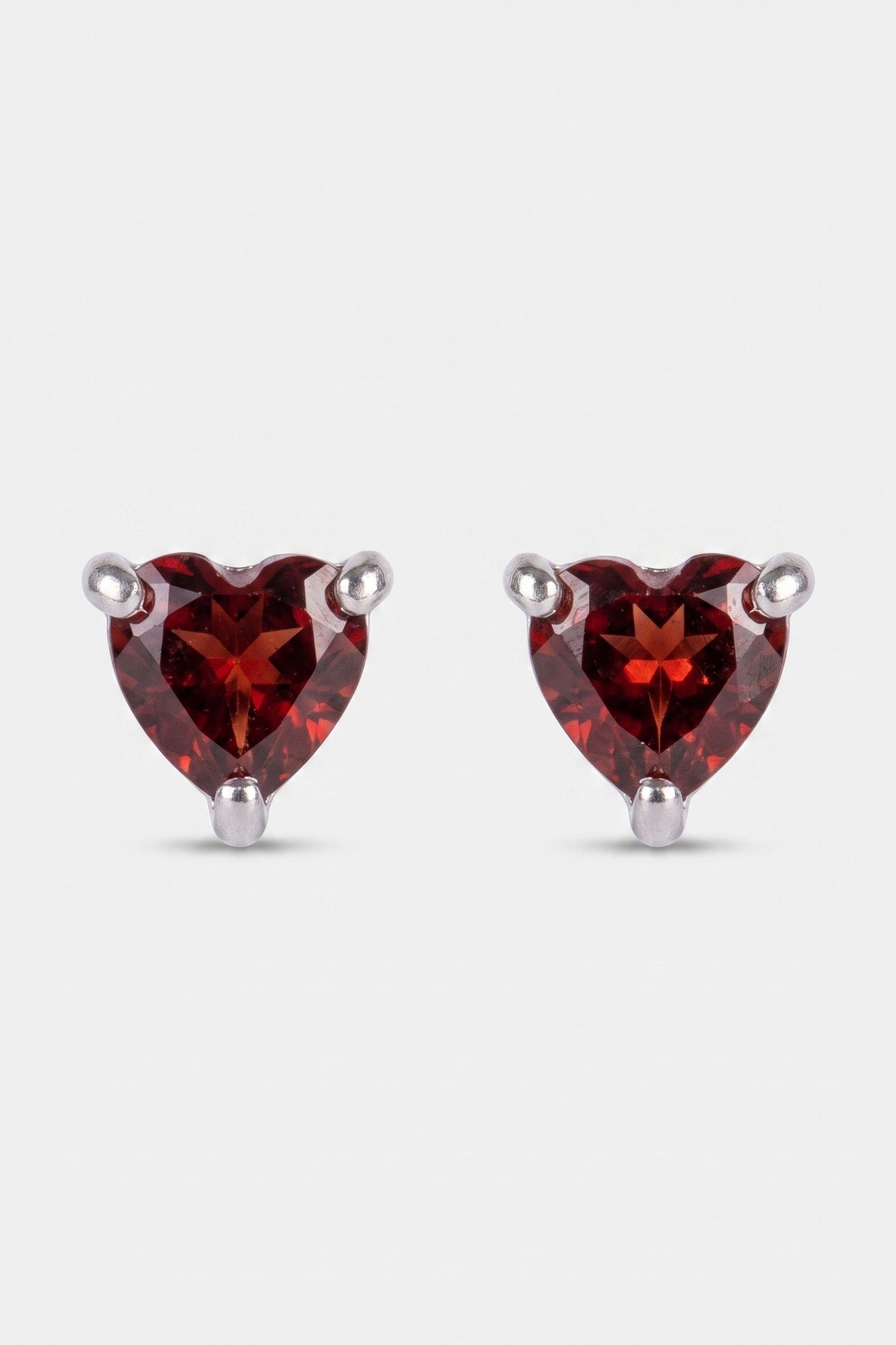 RED HEART OHRRINGE SILVER 4