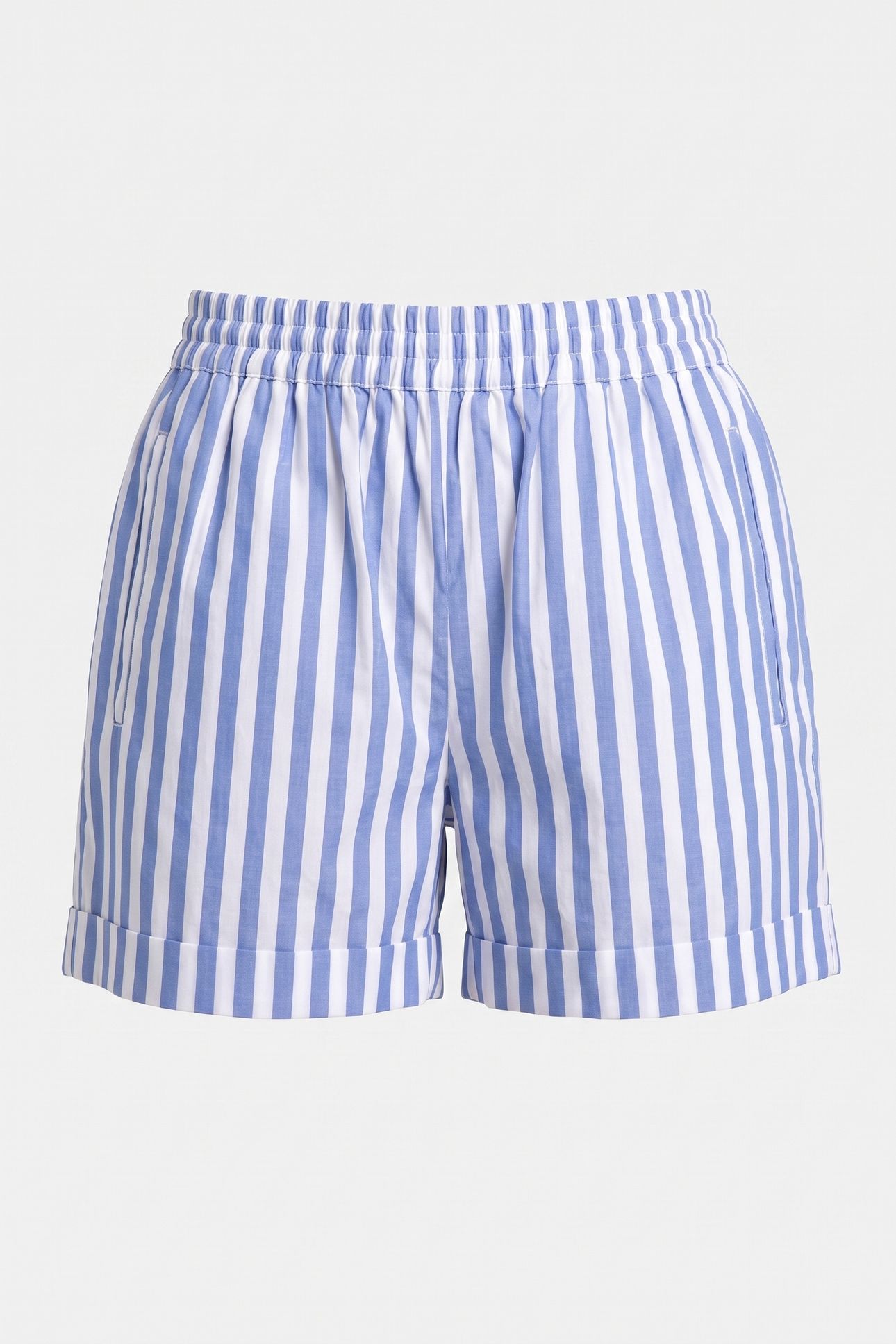 STRIPED COTTON SHORTS SKYWAY BLUE 3
