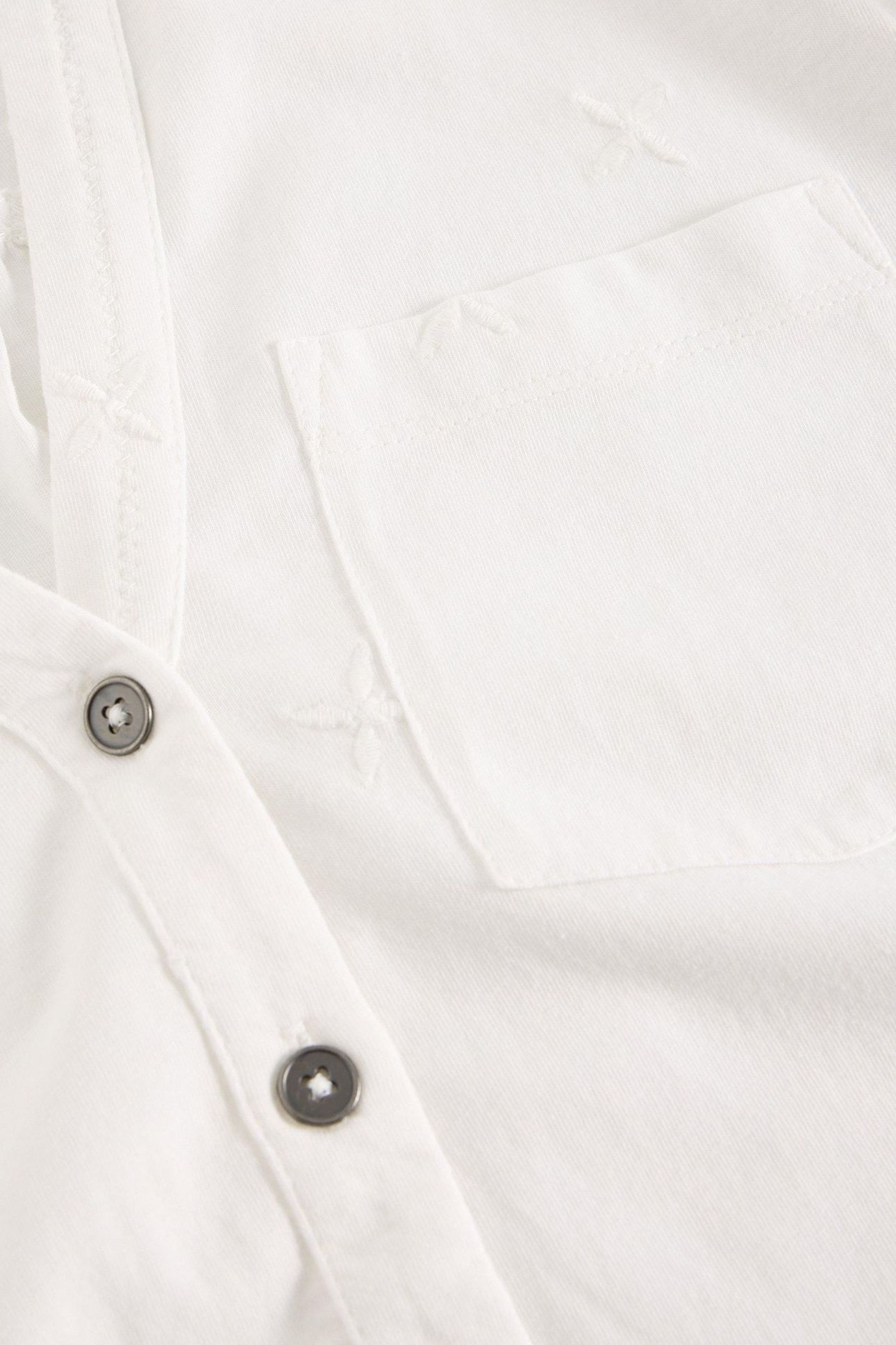 ANNIE EMB LONGLINE SHIRT BRILLIANT WHITE 6