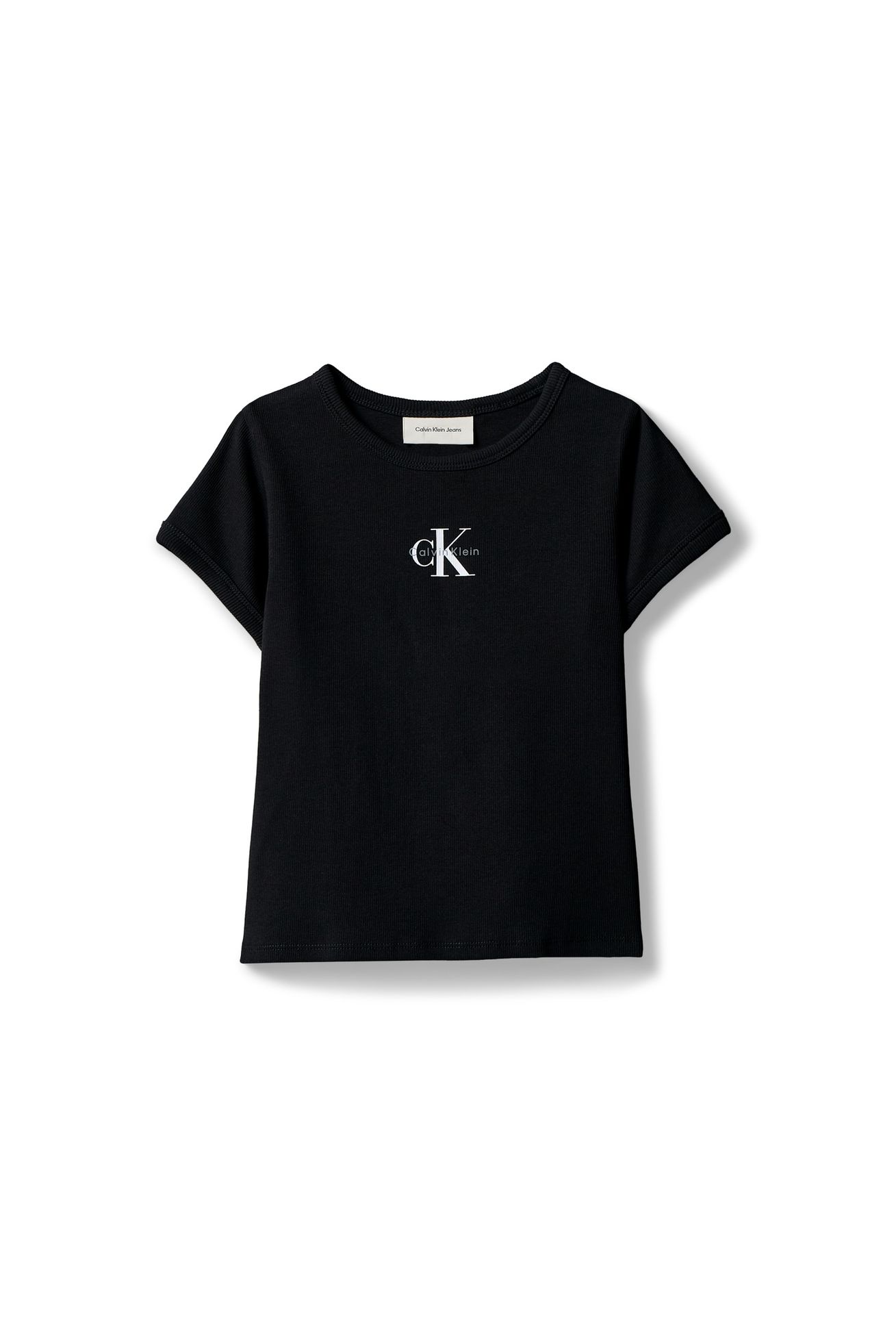 GIRLS MONOLOGO RIB BABY TEE BLACK 5
