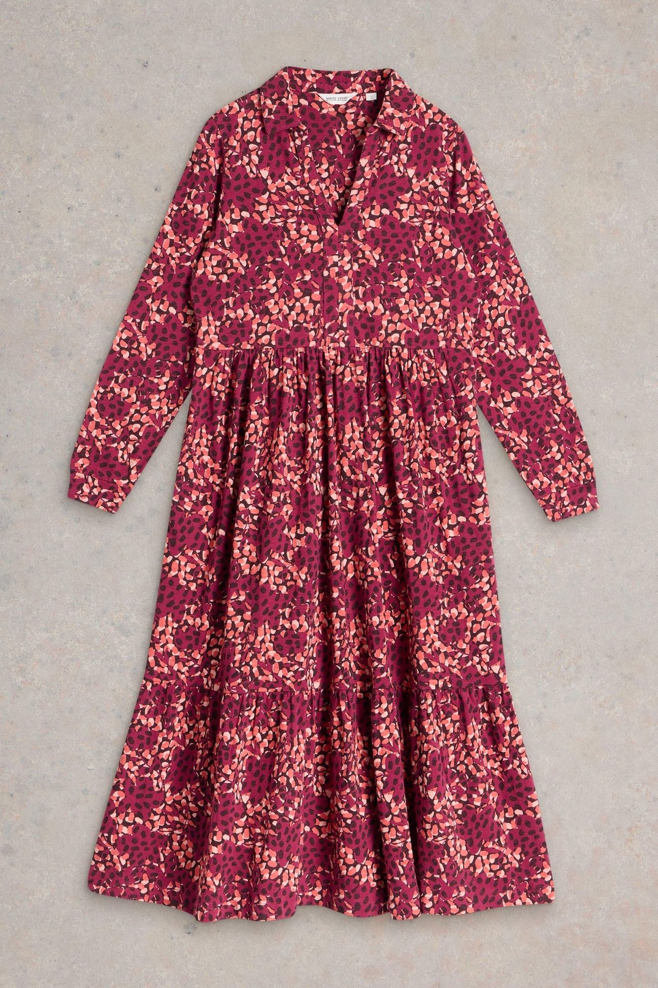 AIMEE JERSEY DRESS PLUM MULTI 5
