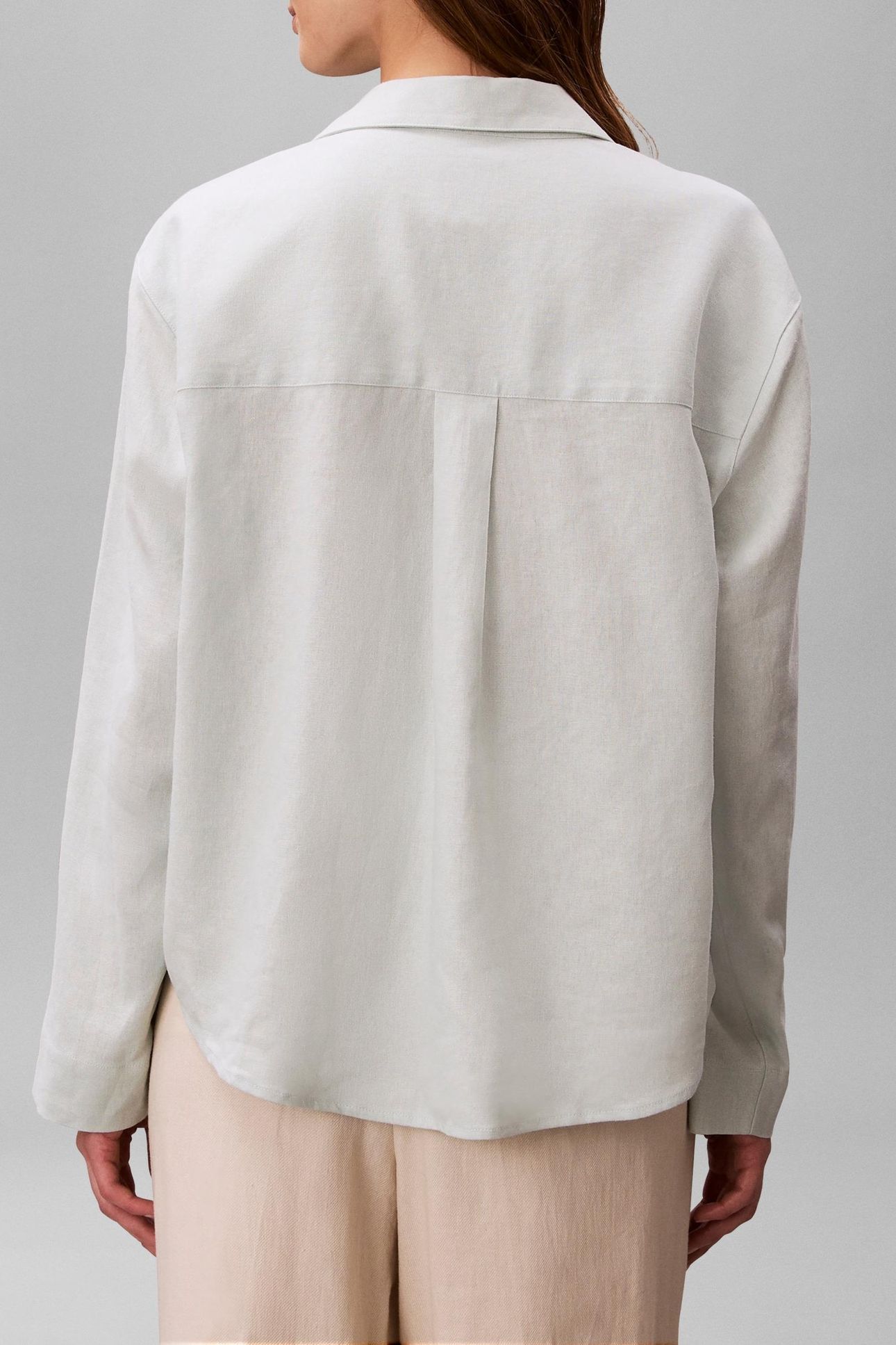 LINEN LS SHIRT PALE MEADOW 2