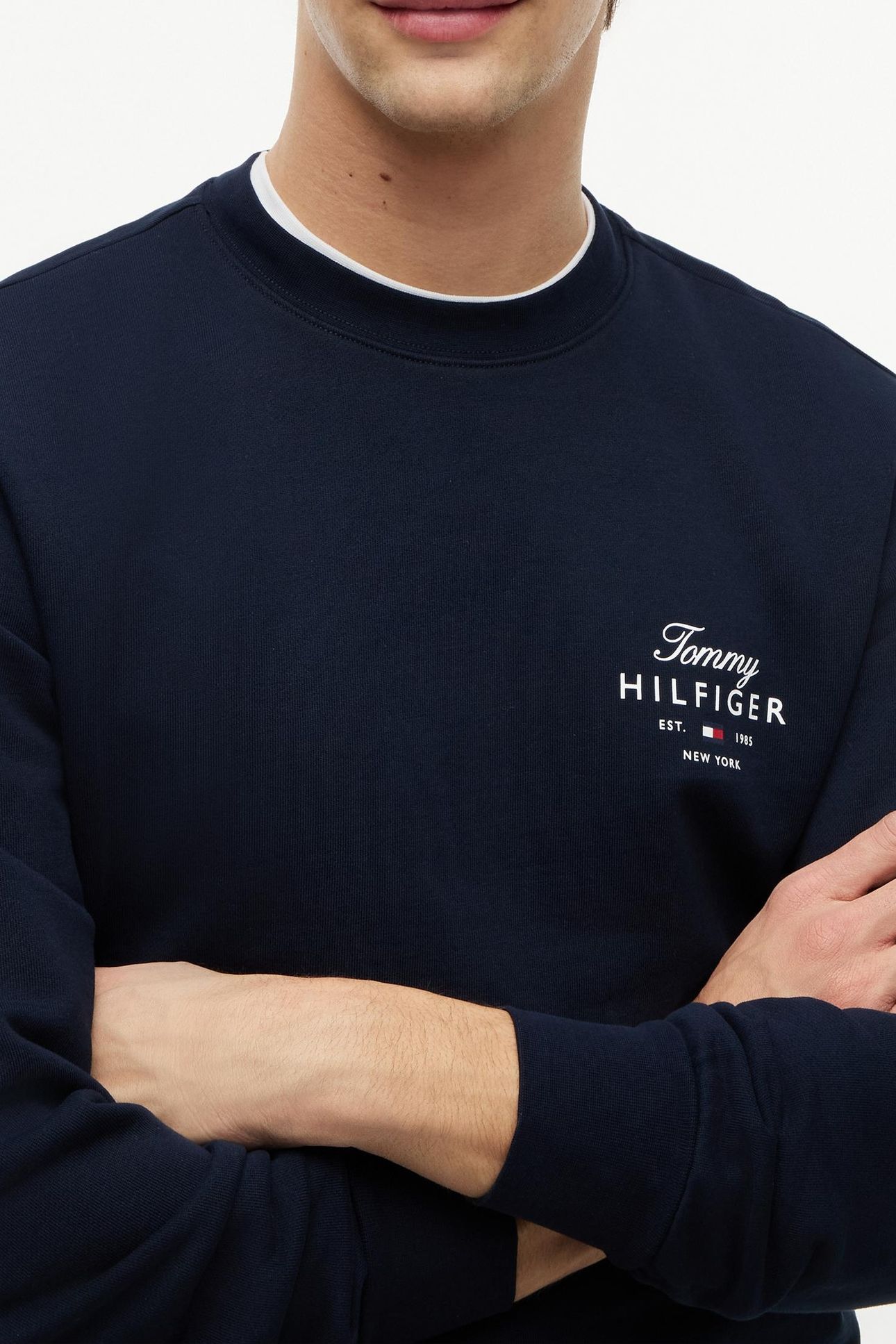 SCRIPT STACK SWEATSHIRT DESERT SKY 5