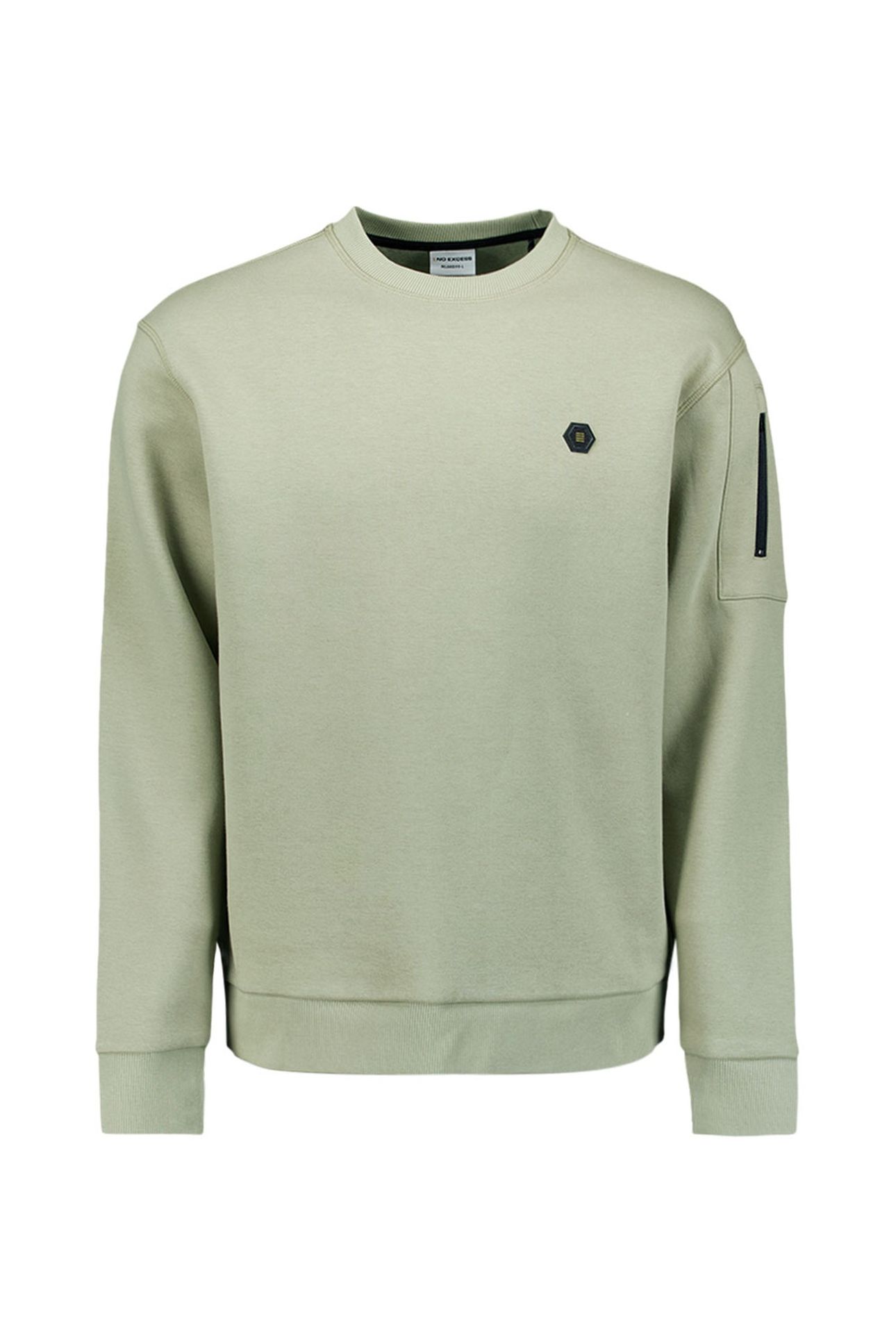 SWEATER CREWNECK BRUSHED INSIDE LIGHT MOSS 4