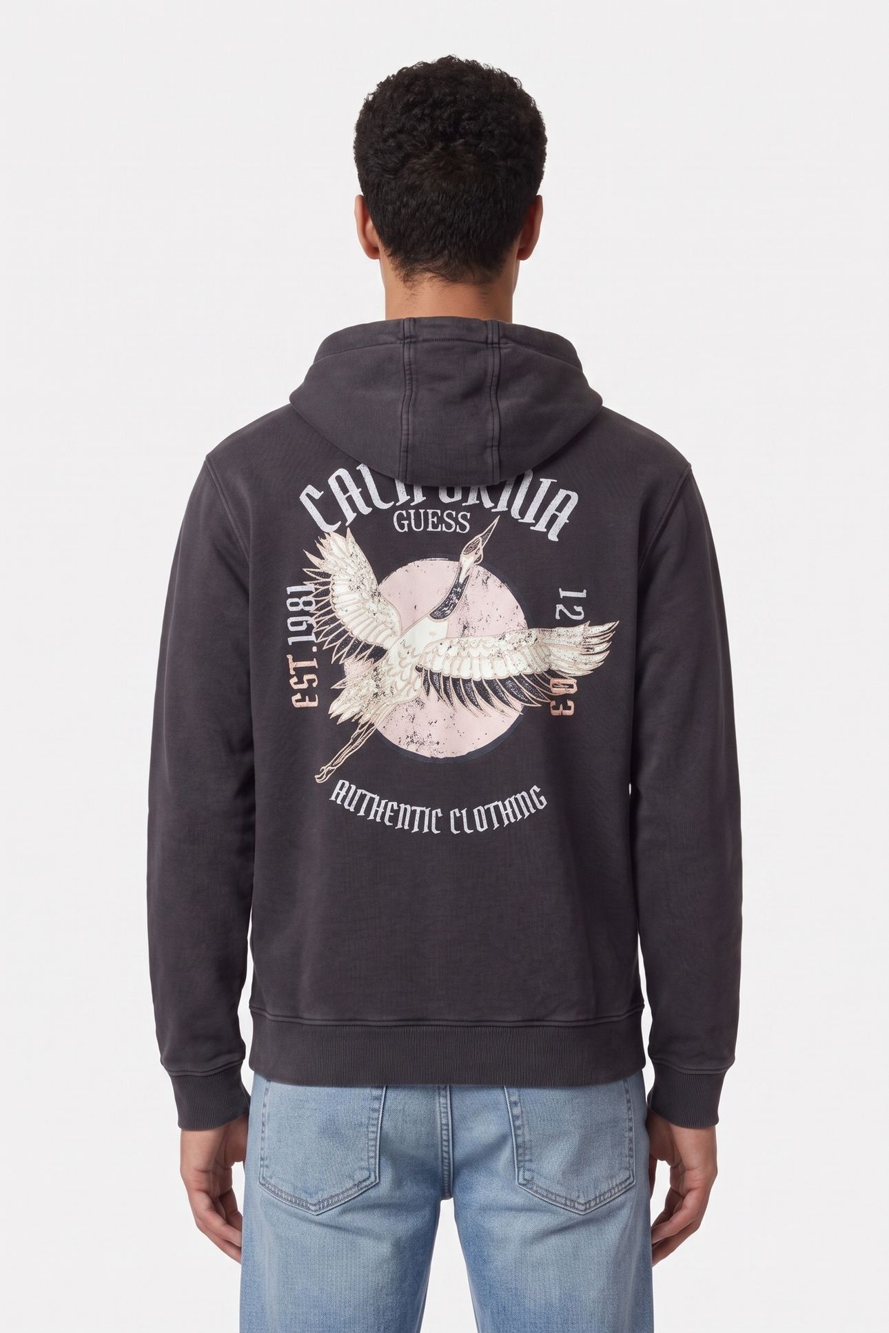 GUESS ECO HERON HOODIE SWEATSH JET BLACK A996 2