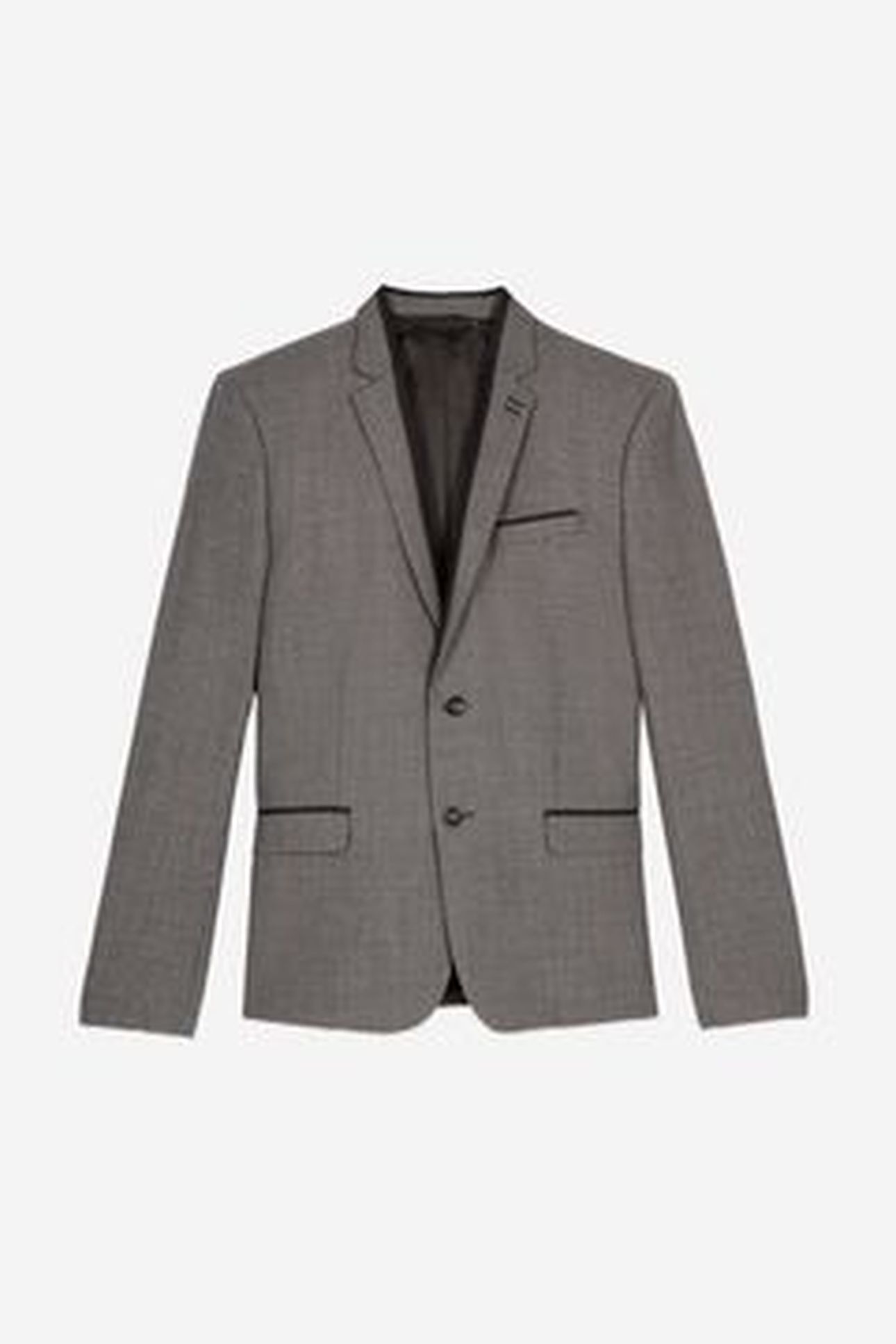 CLASSIC DOUBLE-SLIT SUIT JACKET + SKULL RIVET BLACK GREY 8