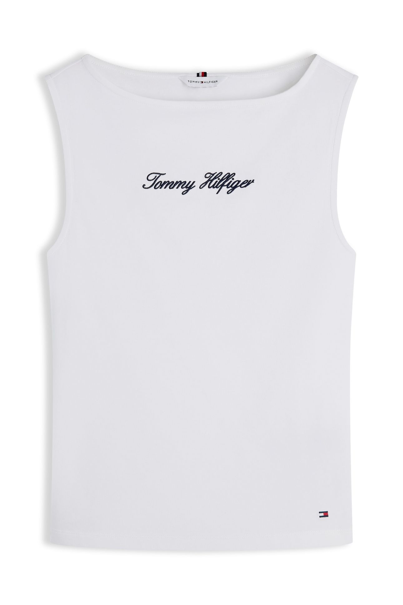 SLIM BOAT NECK TANK TOP ECRU 4