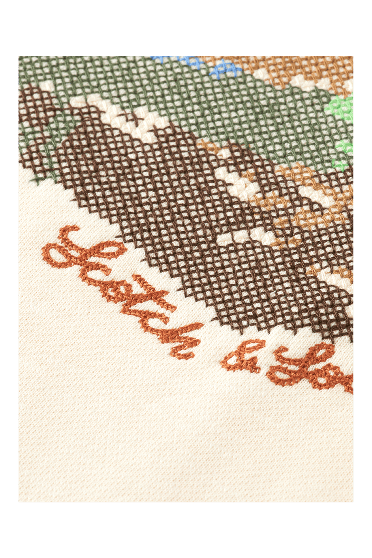 LOOSE FIT EMBROIDERED ARTWORK HOODIE EGGNOG 7