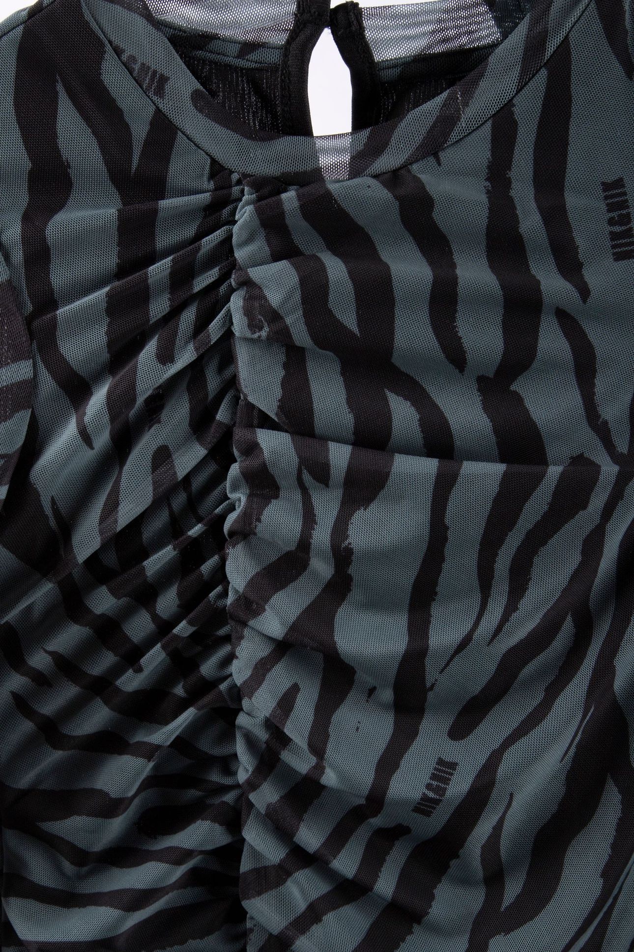 ZEBRA MESH DRESS GREY GREEN 4