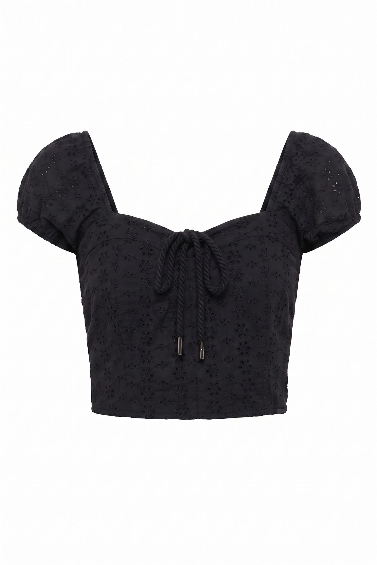 GUESS ECO ELIANE SS PUFFED TOP JET BLACK A996 3