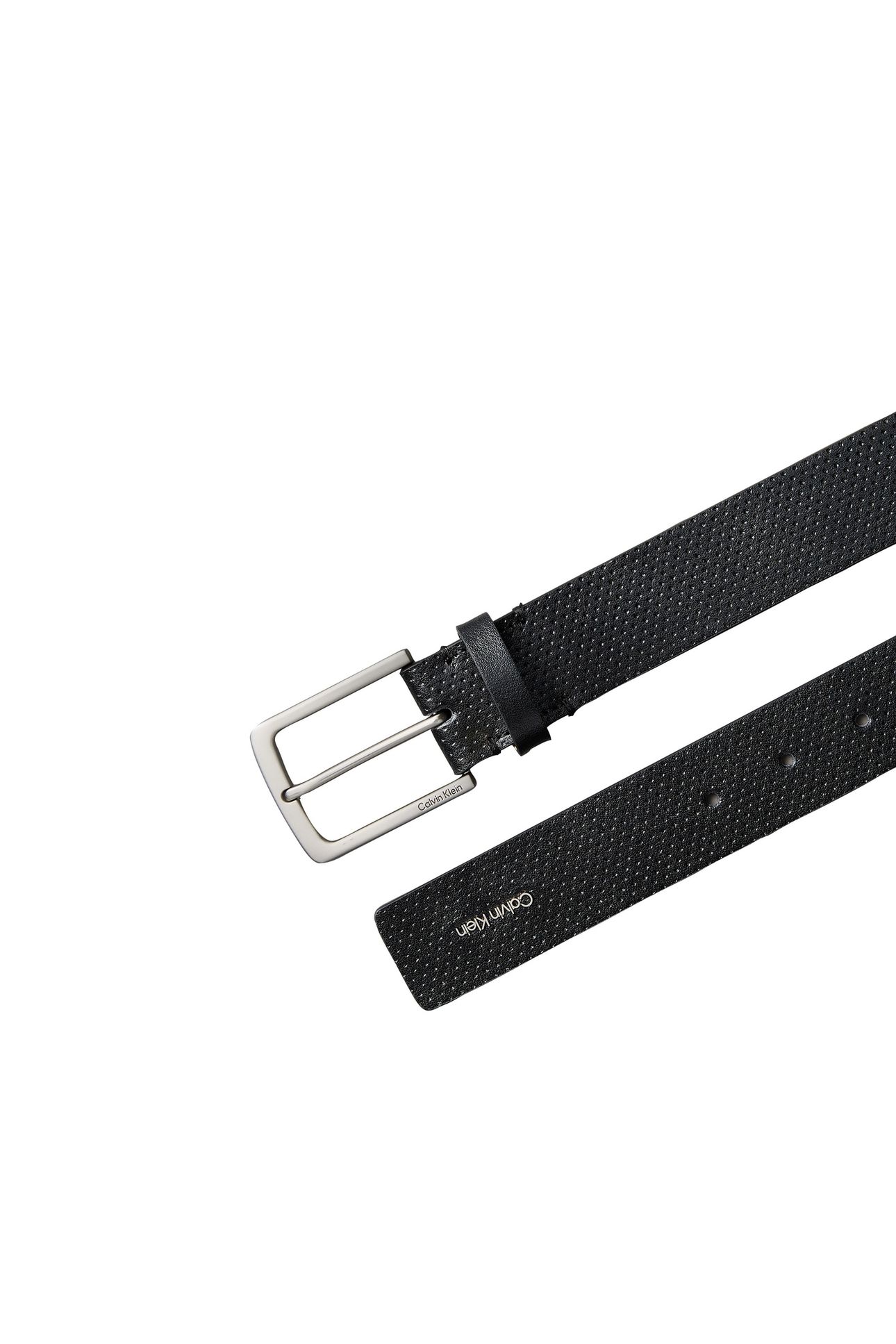 CASUAL PIN BUCKLE BELT BLACK/BRUSHED NICKEL 2